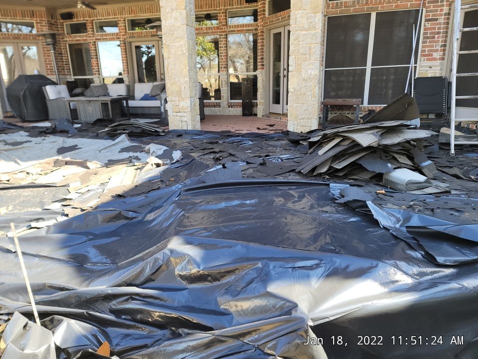 Insurance Claim Roof and Gutters using Owens Corning - Duration- Estate Gray -New Gutters - Exterior paint by Tex-Line Roofing