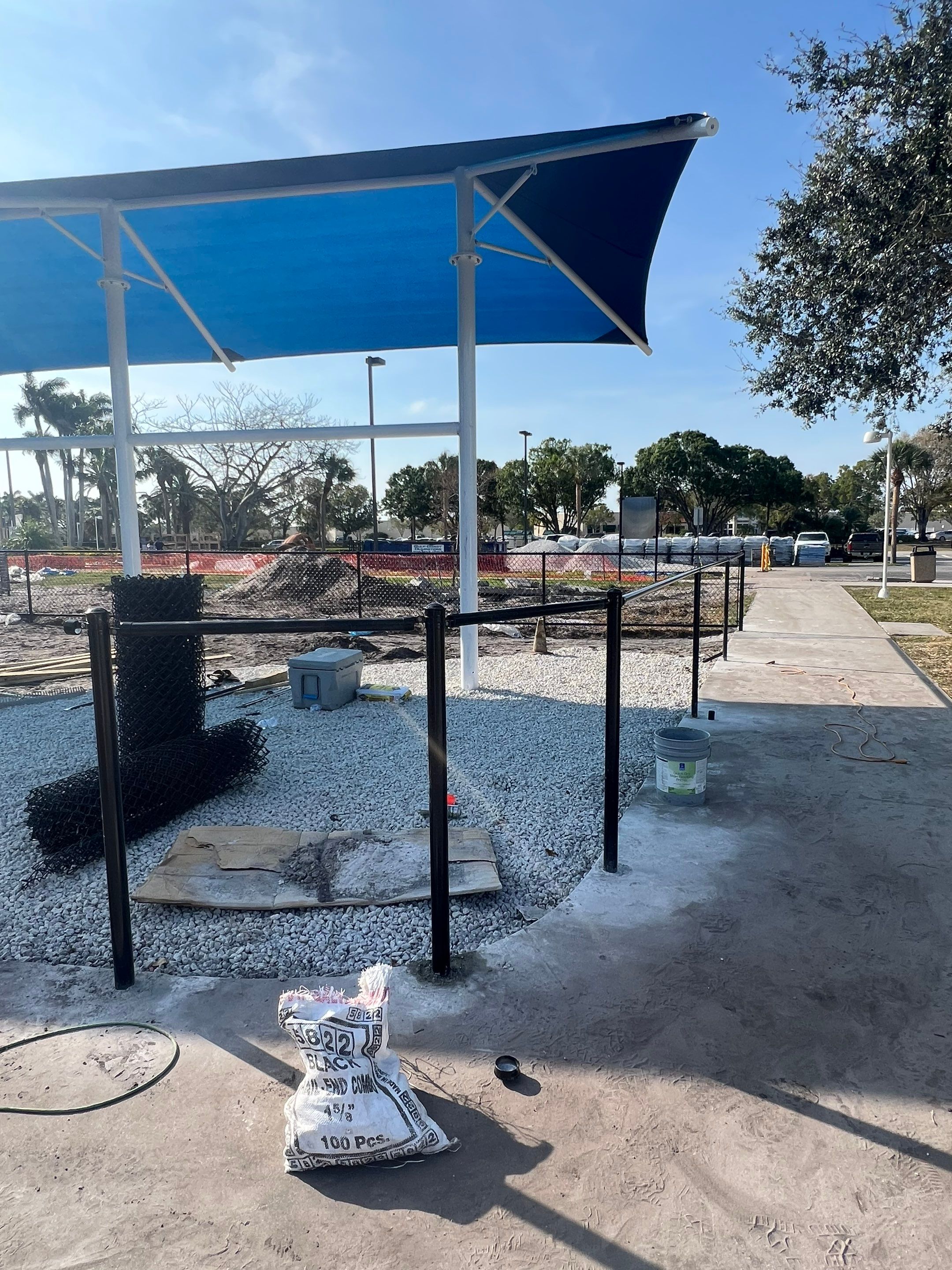 Vinyl Coated Chain-link fence for the City of Naples around Fleischmann Park Playground.  by Asap fence and gates, LLC