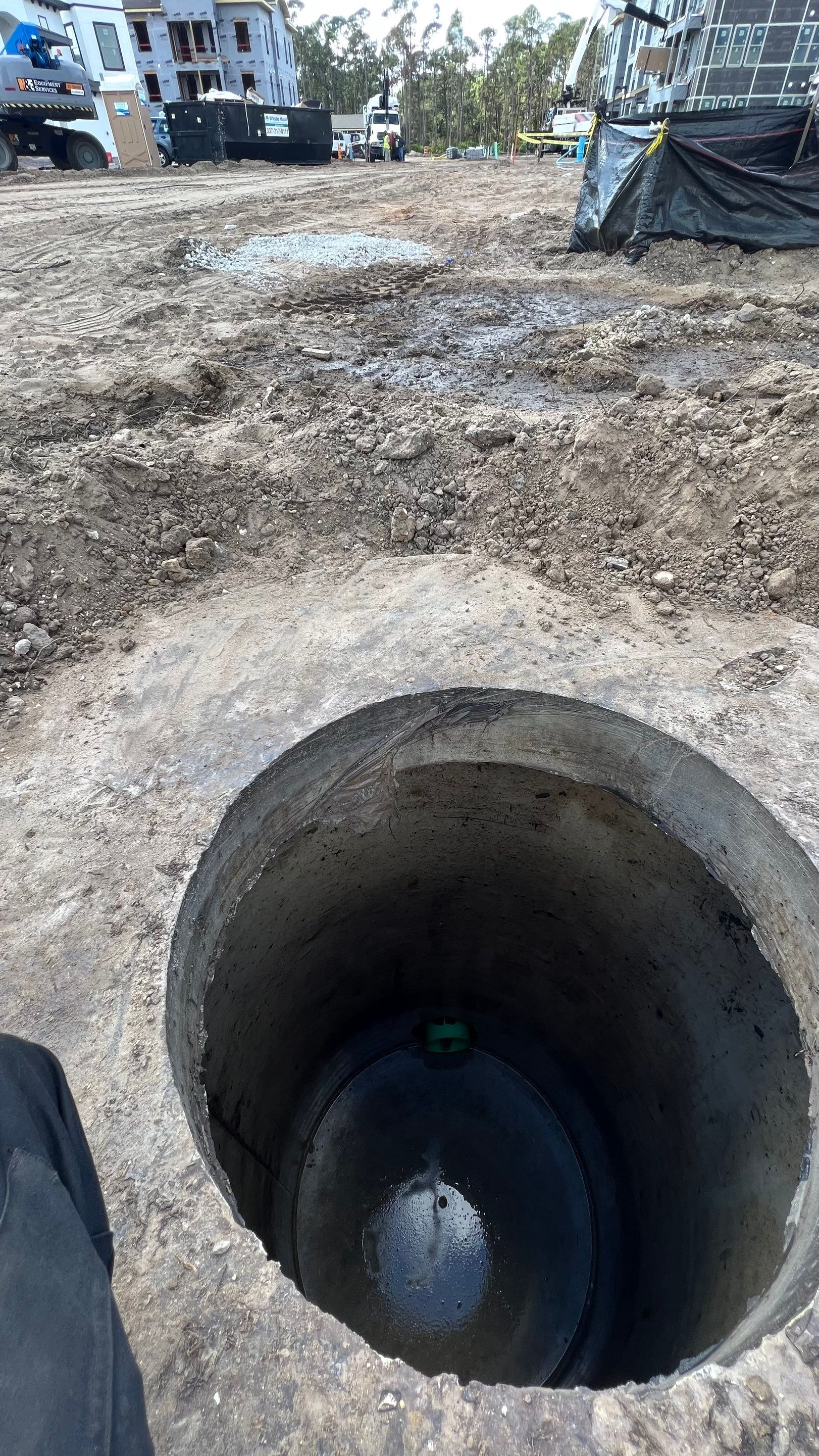 New Construction Sewer System Cleaning by APS Power & Water