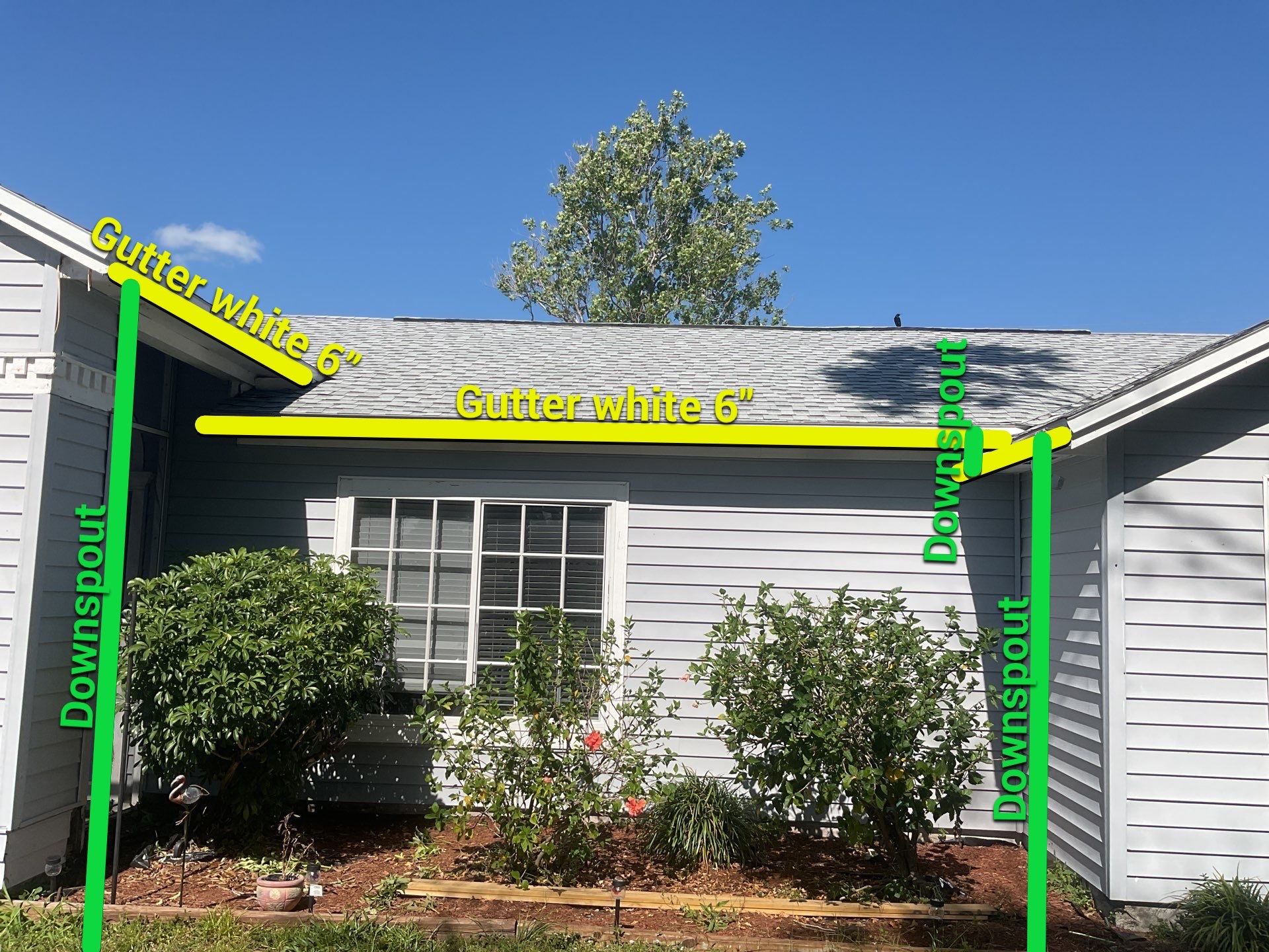 Aluminum Seamless Gutters using Splash Guard in Cape Coral FL by Gutter Professors