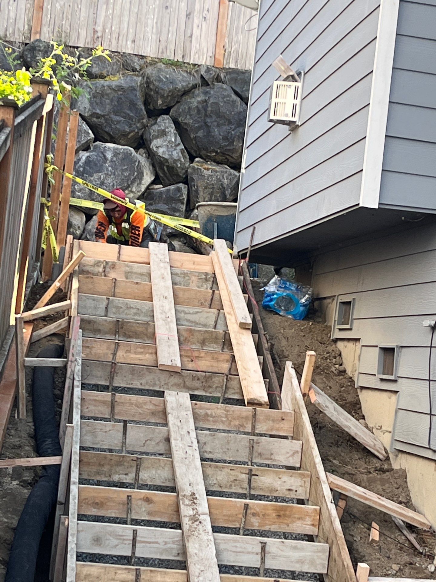 Jireh Outdoor Projects | Concrete Stair Repair and Retaining Wall by Jireh Asphalt & Concrete Inc 