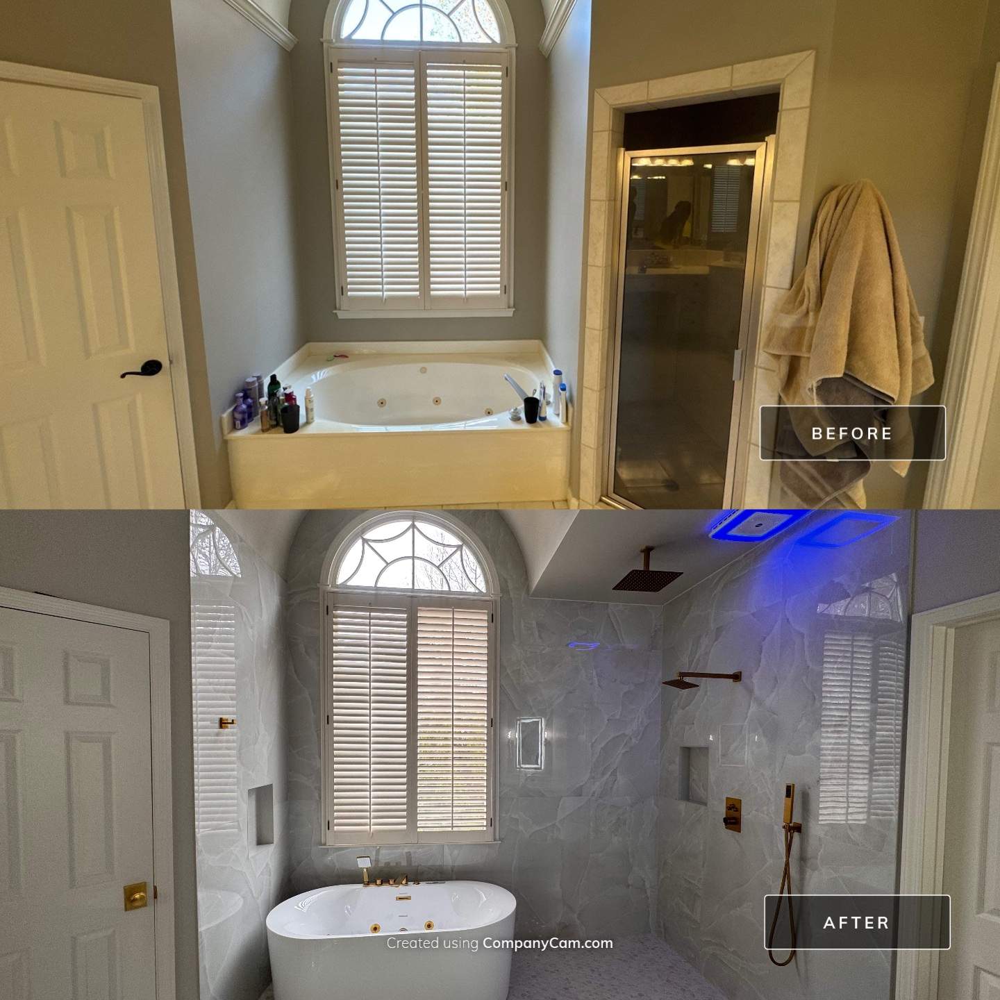 Master bathroom renovation by Prudencio