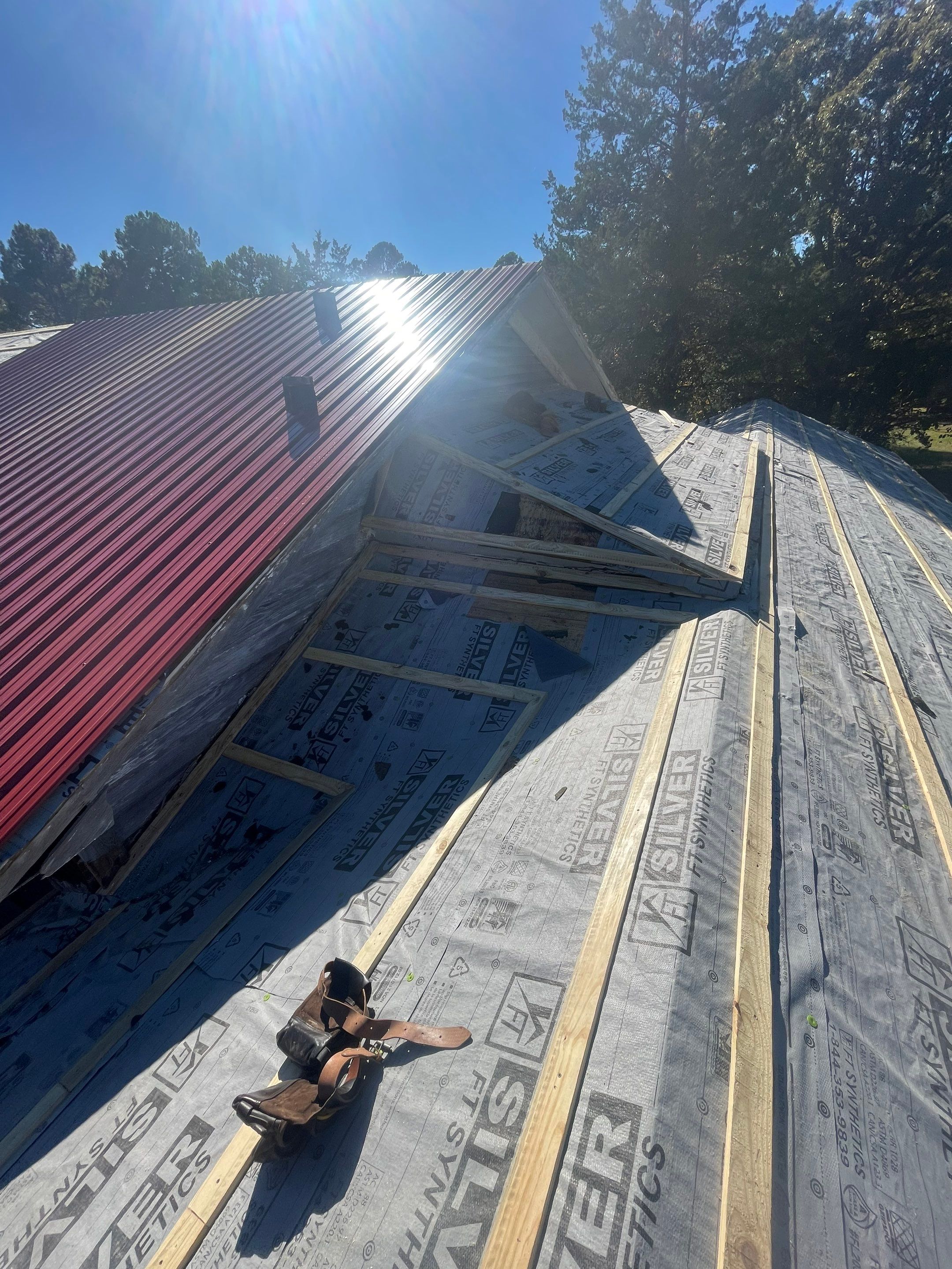 Residential Metal Roof Replacement using Reed's Metals: 26 GA. Colored Residential Metal Panels (Barn Red) by Hostetler Roofing