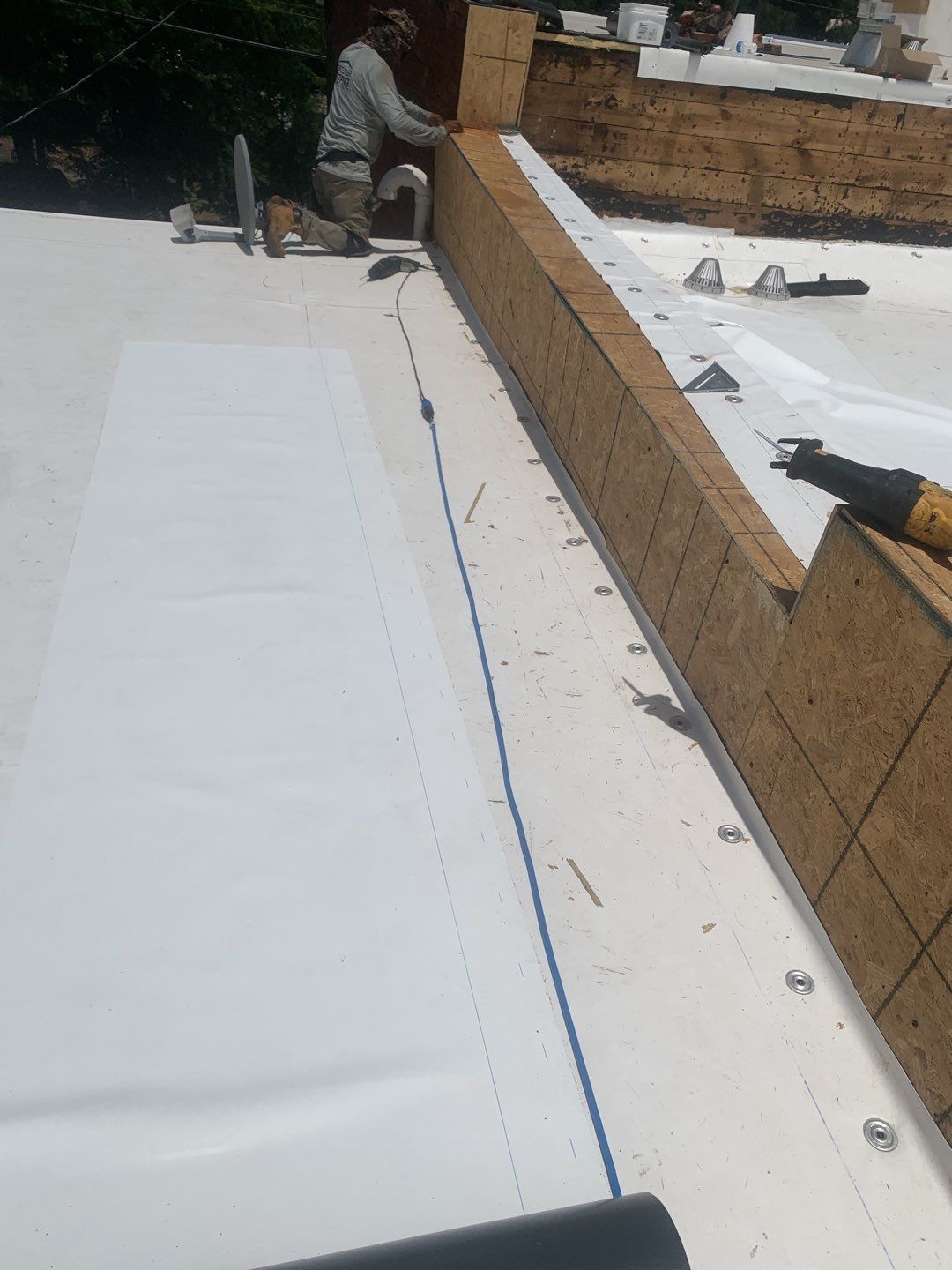Commercial Roofing Installation in DeQueen, AR, using 50 mil PVC by Hostetler Roofing