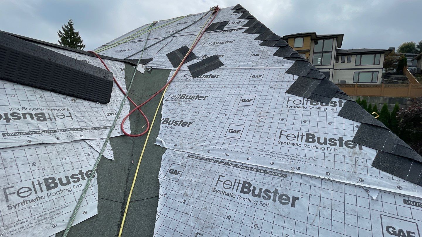 Residential Reroof Shingle using GAF timberline HDZ Charcoal by Top Notch Roofing Inc