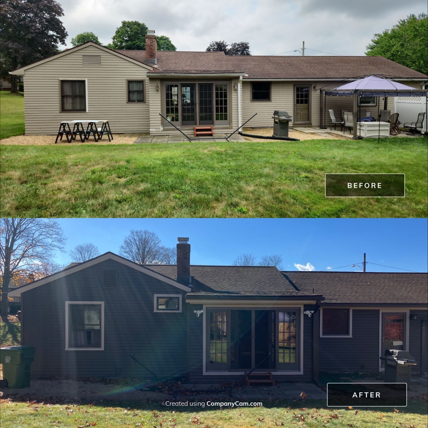 Siding using Monogram D/4 x 16'8" clapboard, Espresso and Cedar Impressions D/7 perfection in Espresso by DiGiorgi Roofing and Siding Inc