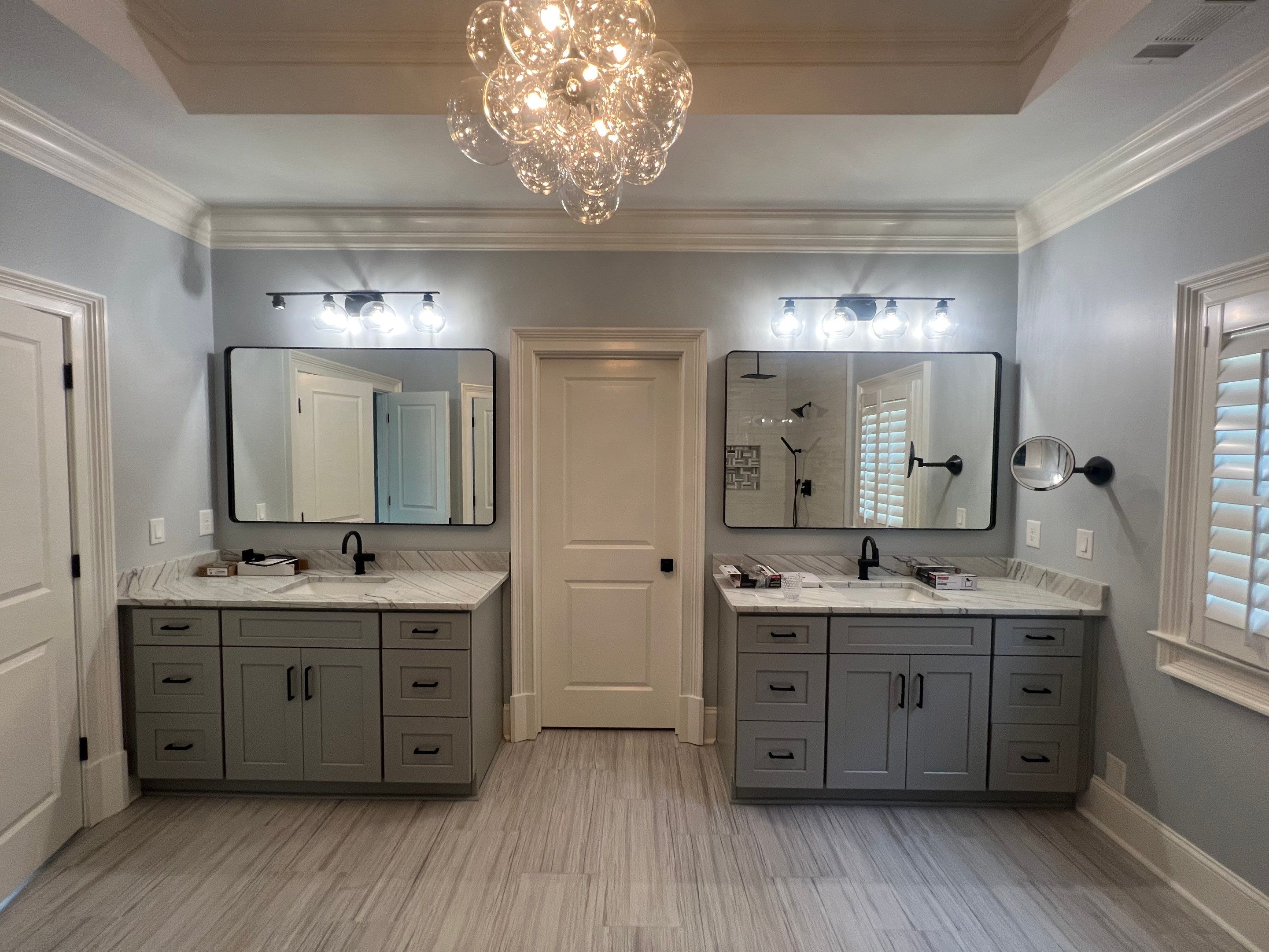 Modern Master Bathroom Renovation With Freestanding Tub in Smyrna by Swift Home Renovations 