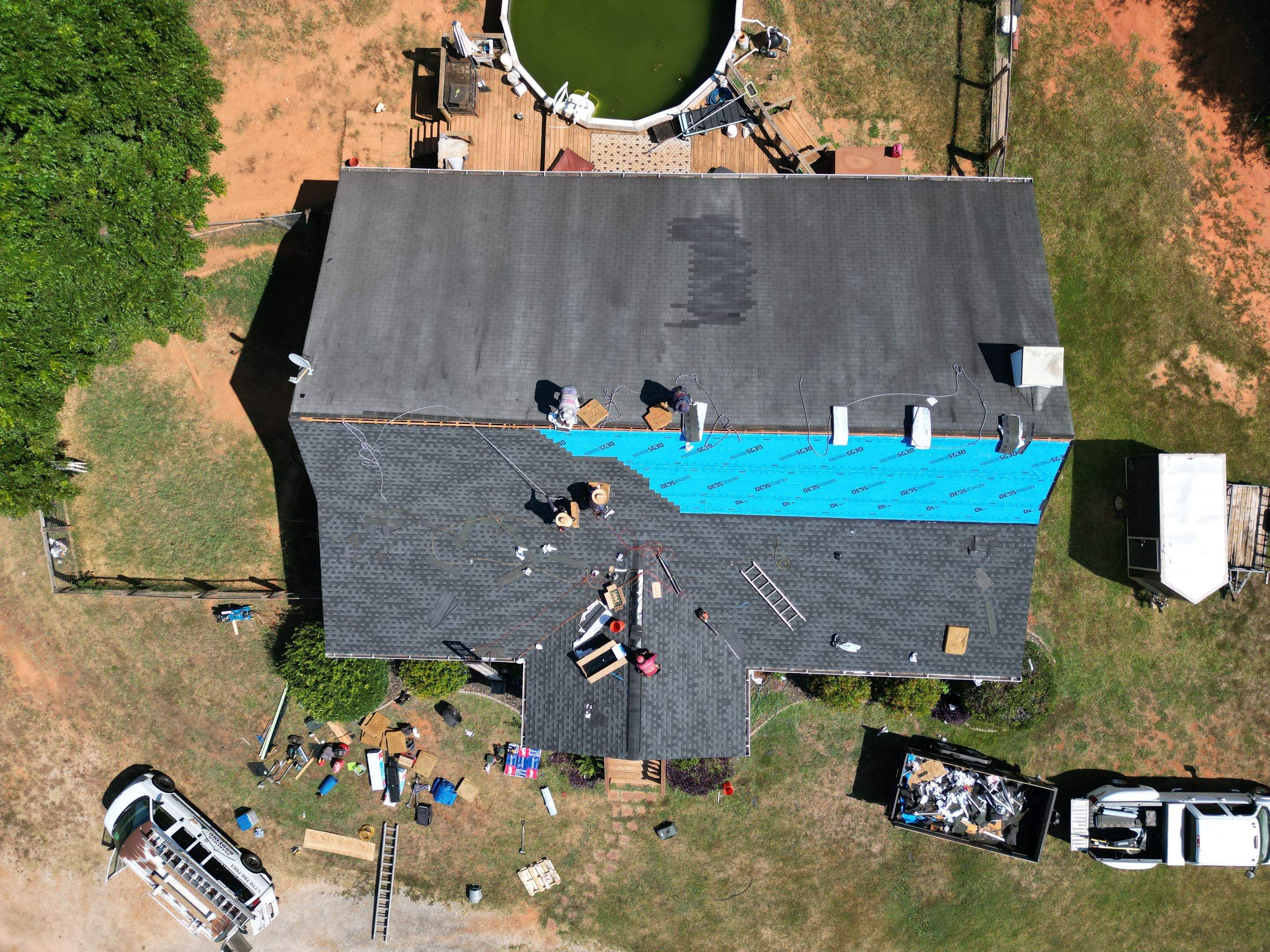 Half roof replacement  by Deerfield Roofing LLC