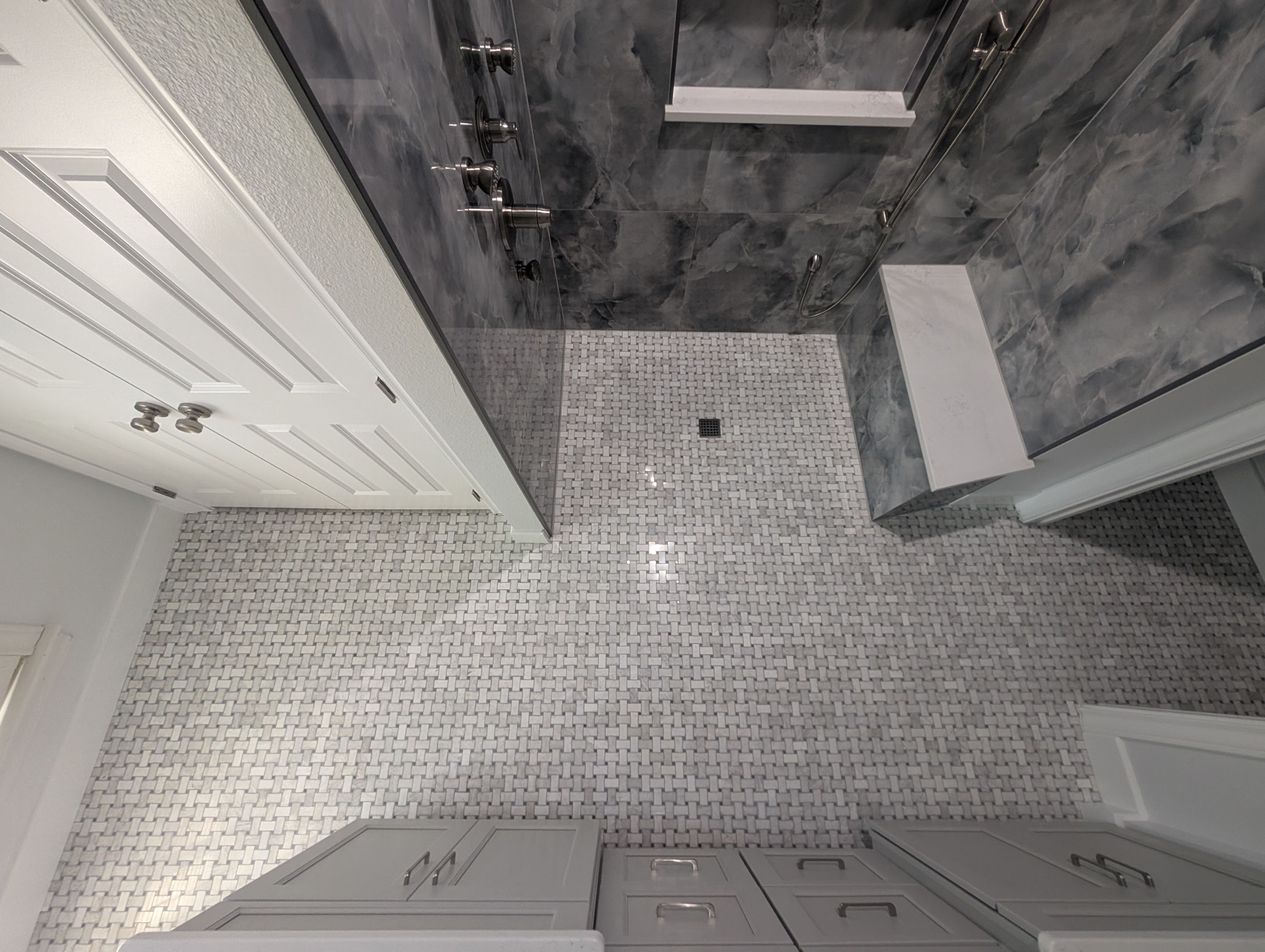 Walker Ranch Bathroom Remodel with Expanded Walk-In Shower and Custom Storage by Legacy Bath and Kitchen