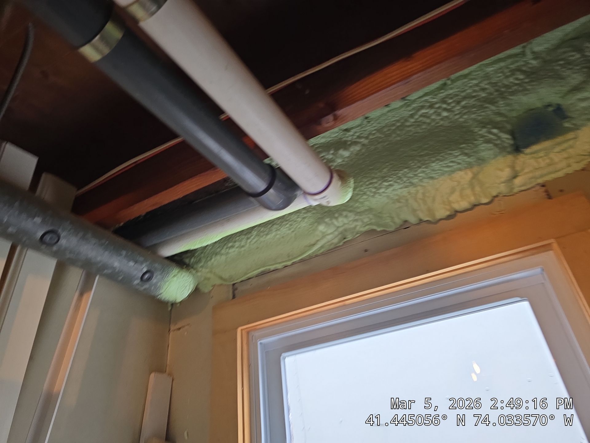 Attic Insulation using open cell spray foam by NYS Foam & Energy