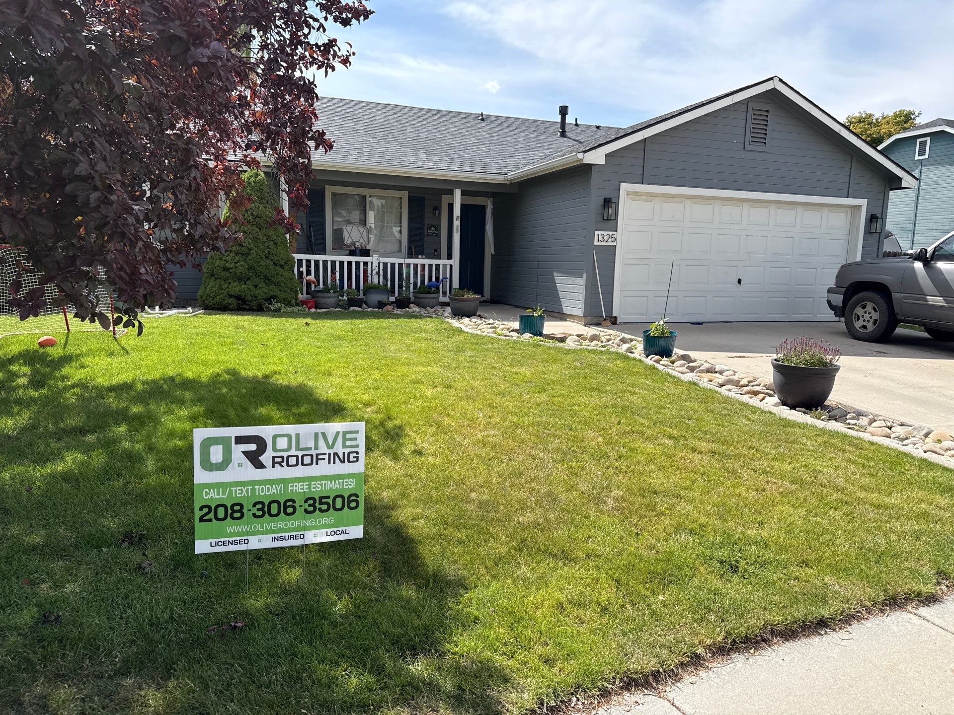 Kuna Residential Roof Replacement Featuring Gray Architectural Shingles by Olive Roofing
