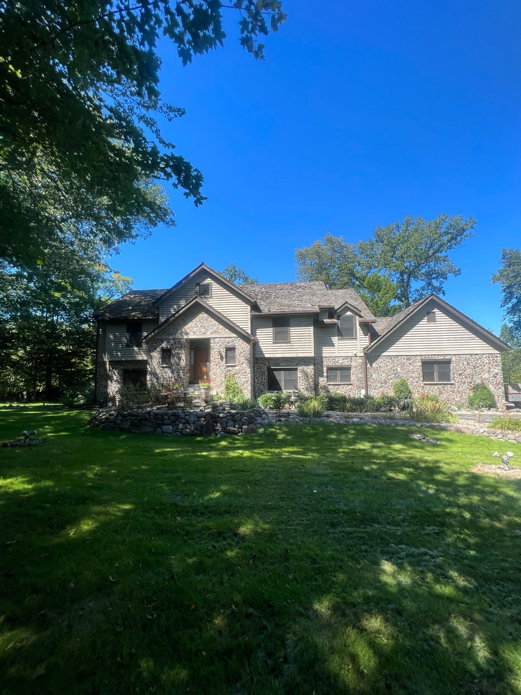 Roof Installation on Home, Garages, and Gazebo with GAF HDZ Shingles in Cedarburg, WI by Gellings Roofing & Siding