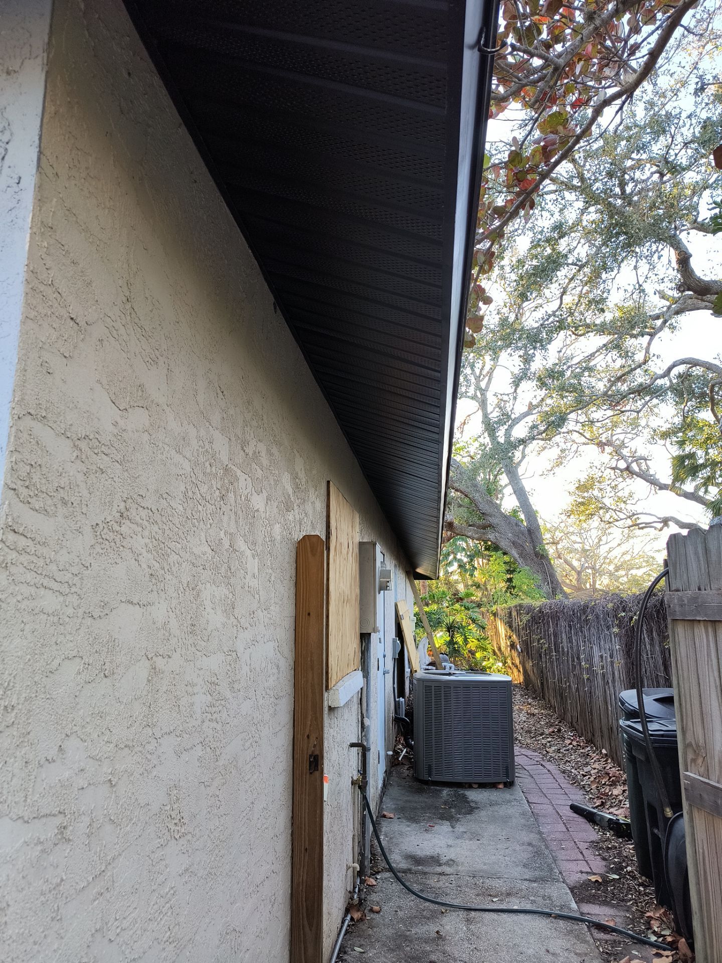 Gutter Repair Service in Sarasota FL - Black Soffit by Gutter Professors