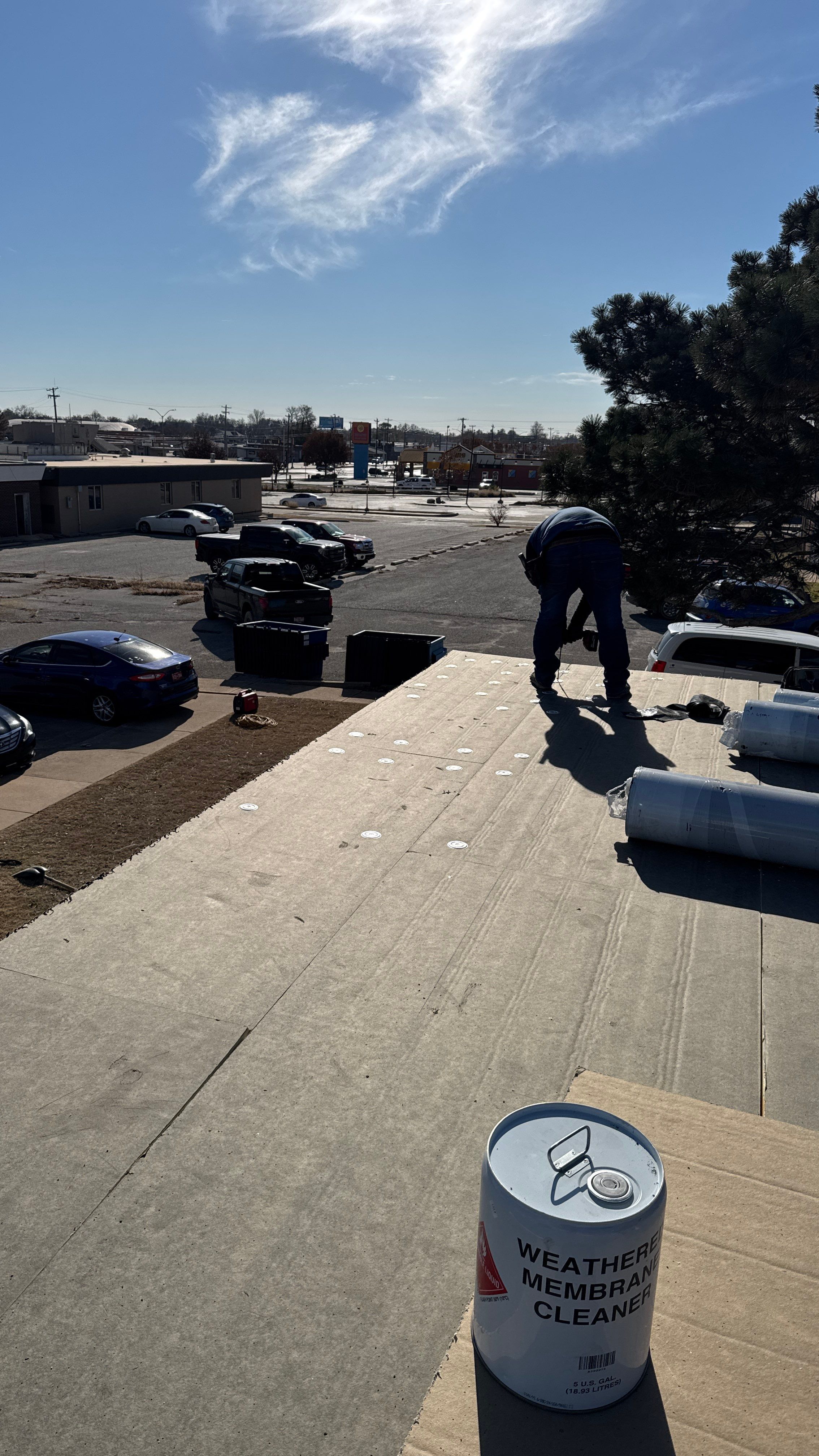 Commercial Roofing Installation using Mule-Hide by Frontline Roofing and Construction