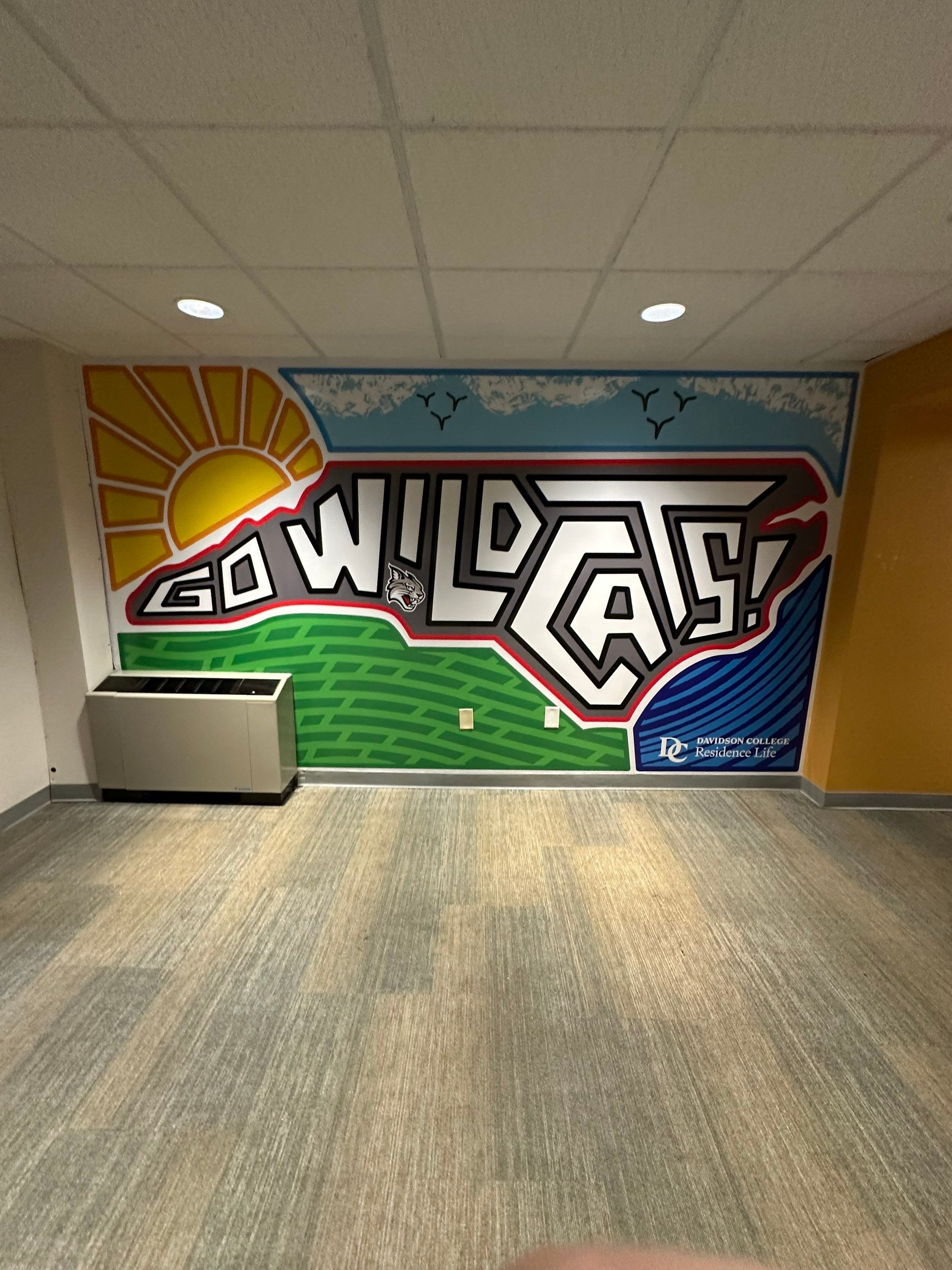 Davidson College - Interior Wall Graphic Installation by QC Signs and Graphics