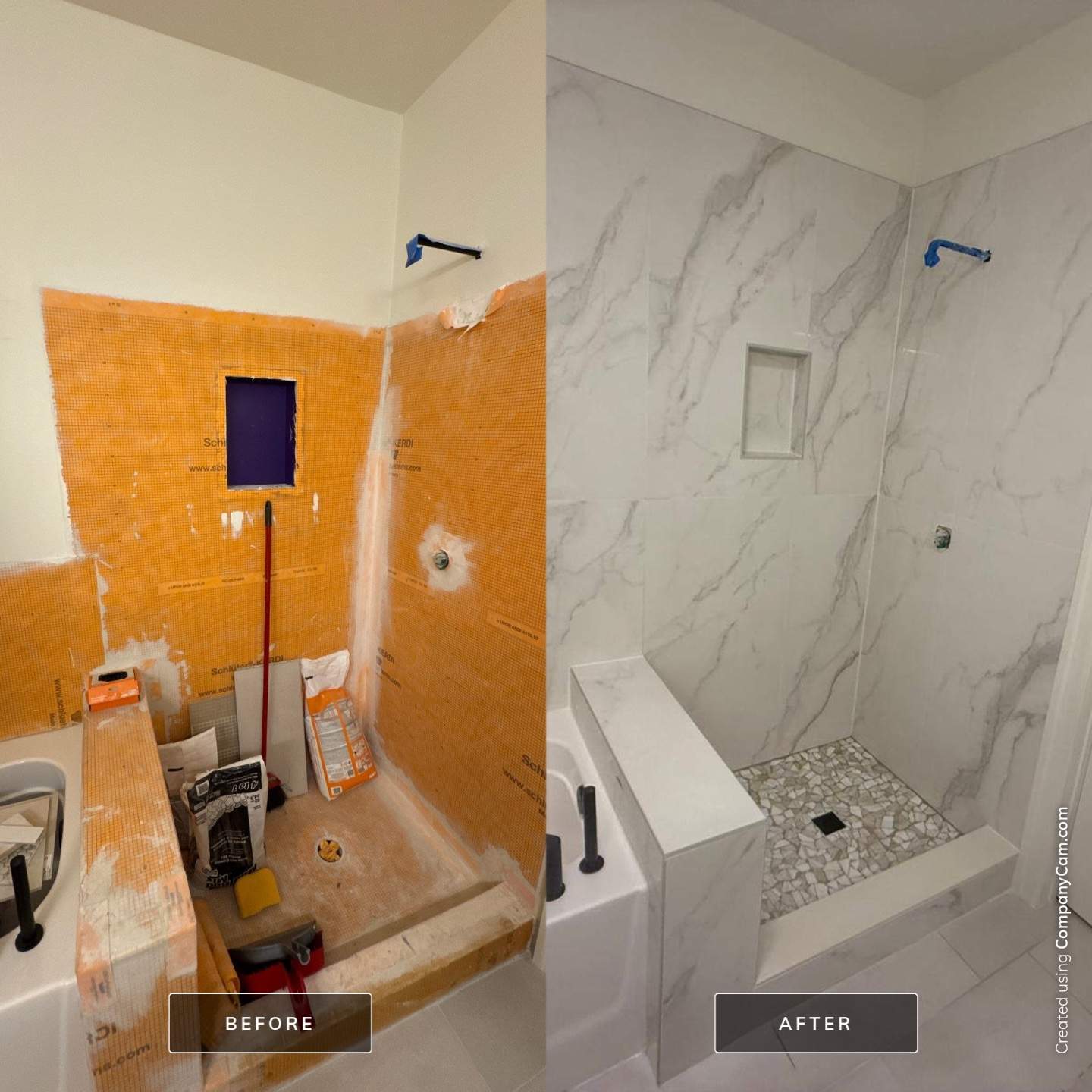 Shower and tub tiling  by Prudencio