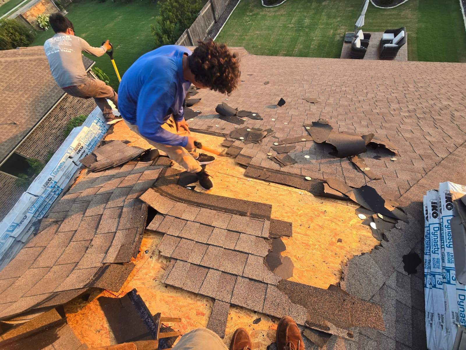Architectural Shingle Roof Replacement and Hail Damage Restoration in Round Rock by Caliber Restoration LLC