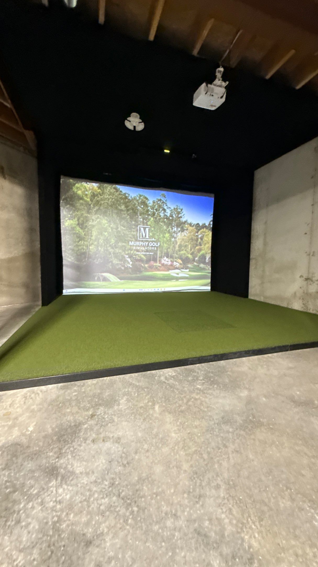 Rex Went With A Custom Golf Simulator by Banner Garage