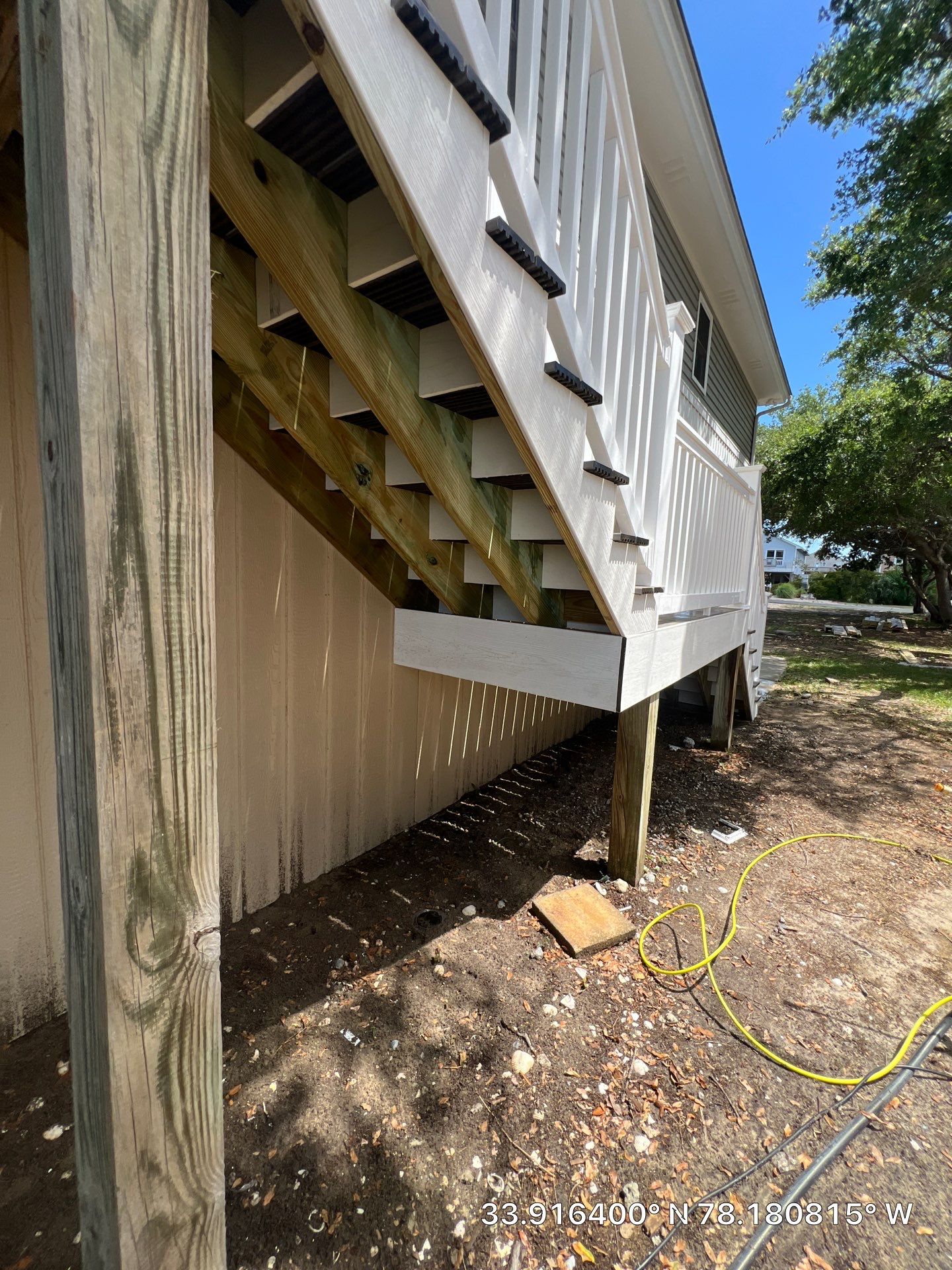 Framing Steps using Trex Enhance Grooved 1" X 12' Rocky Harbor by RGR Construction and Roofing, LLC