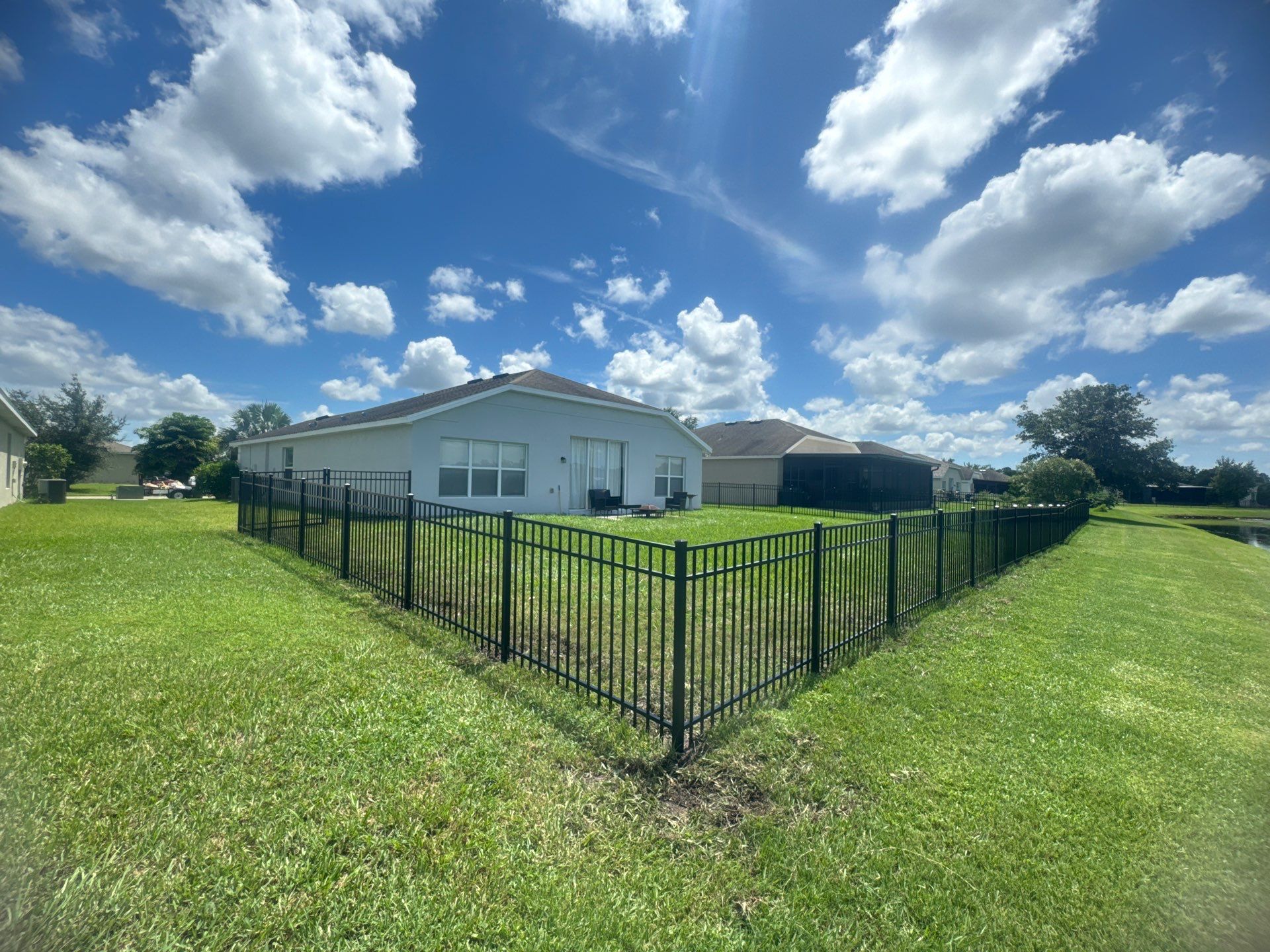 Aluminum Fence Installation using 3 Rail Aluminum Fence by Asap fence and gates, LLC