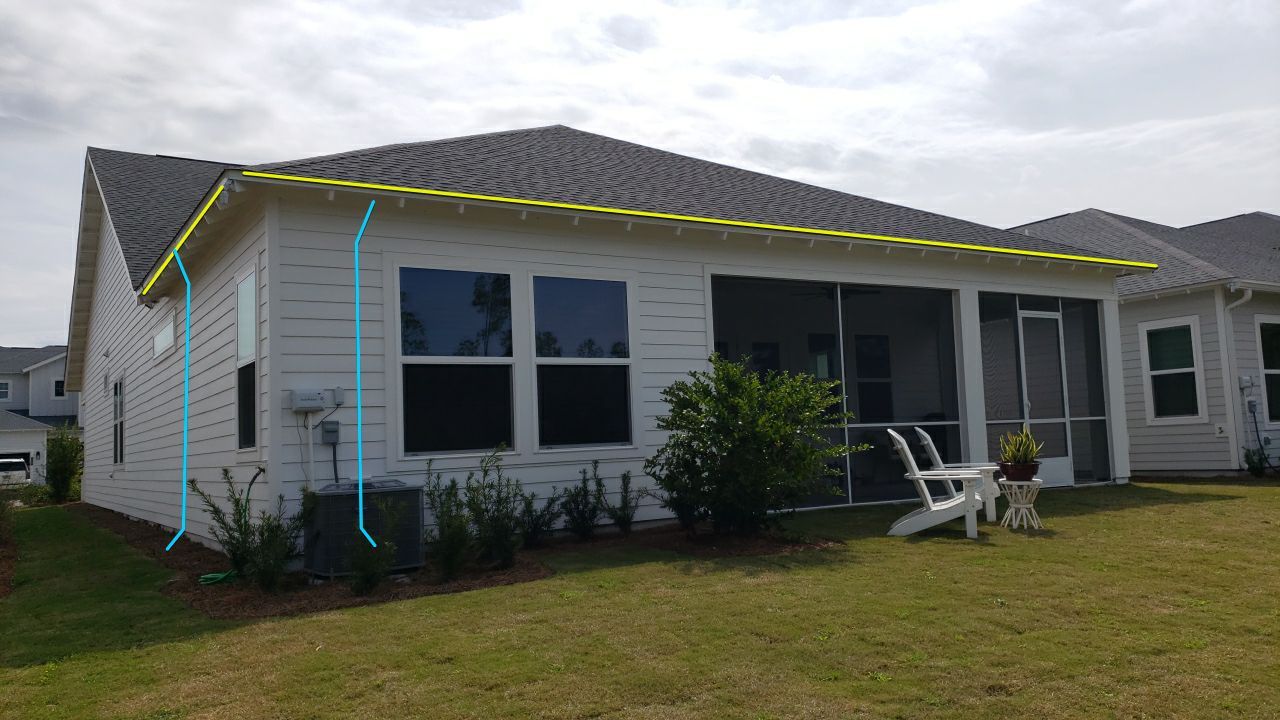 Gutter Installation Using White K-Style Aluminum Seamless Gutters by Gutter Professors