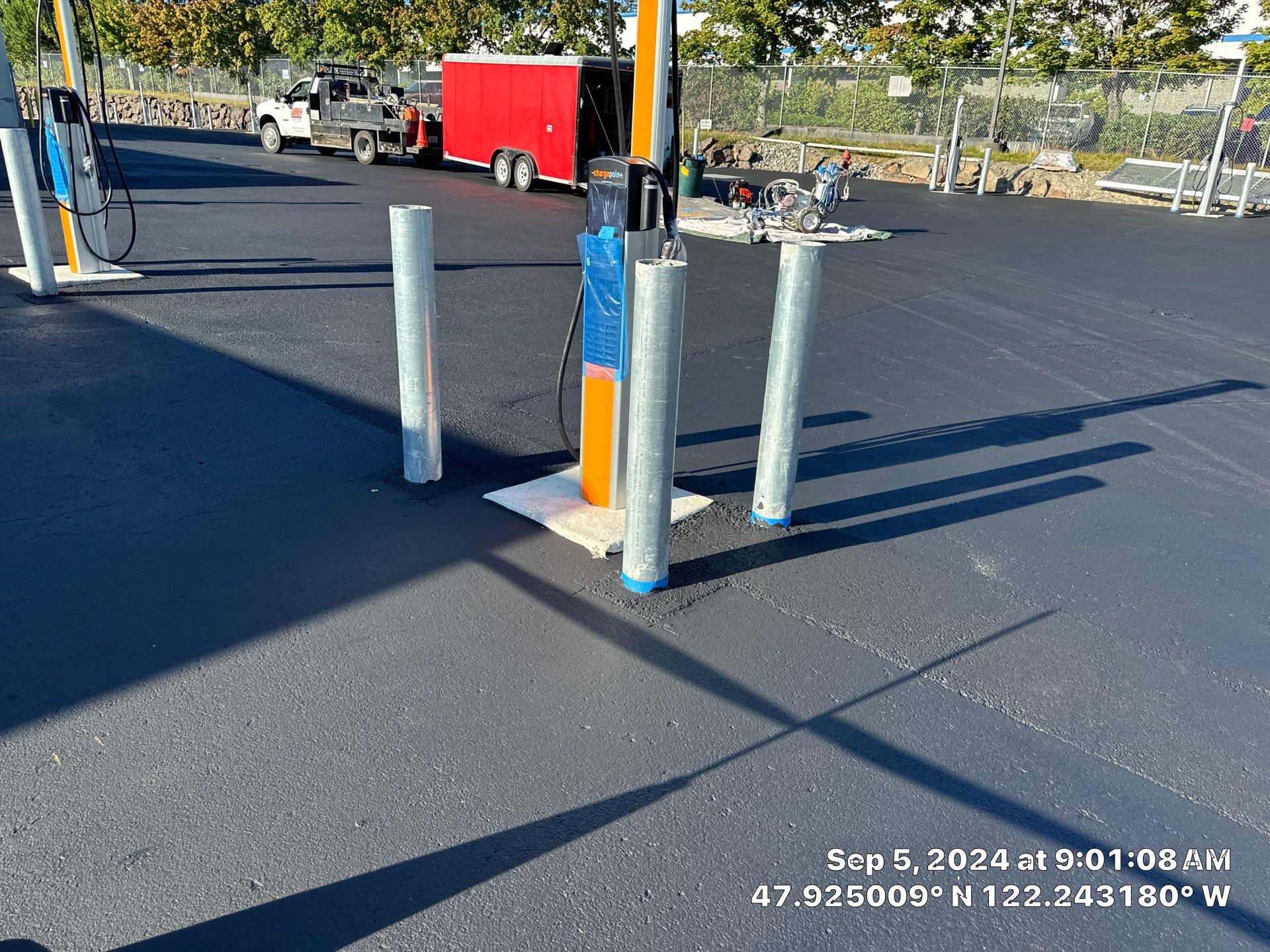 USPS Asphalt Patch Repair, Indoor Parking Lot Sandblast, Outdoor Parking Lot Sealcoating & Indoor/Outdoor Parking Lot Striping  by Jireh Asphalt & Concrete Inc 