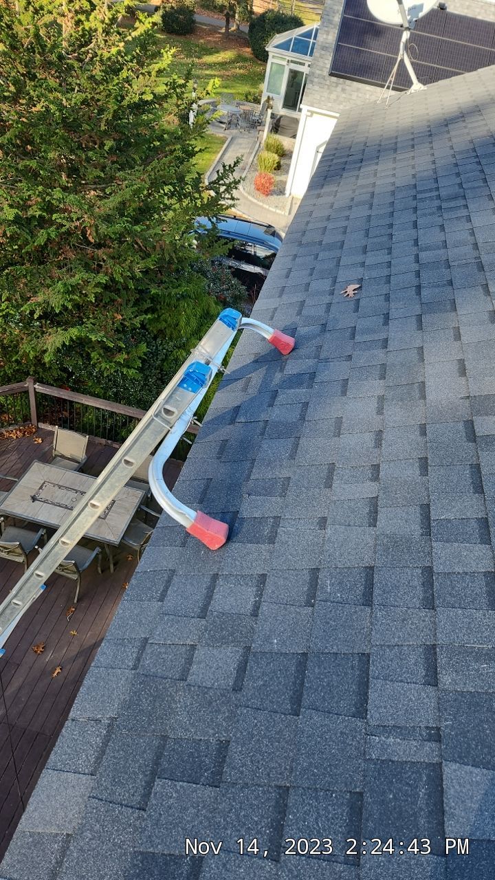 Residential Roofing Installation using Certainteed Landmark Moire Black by A Plus Exterior