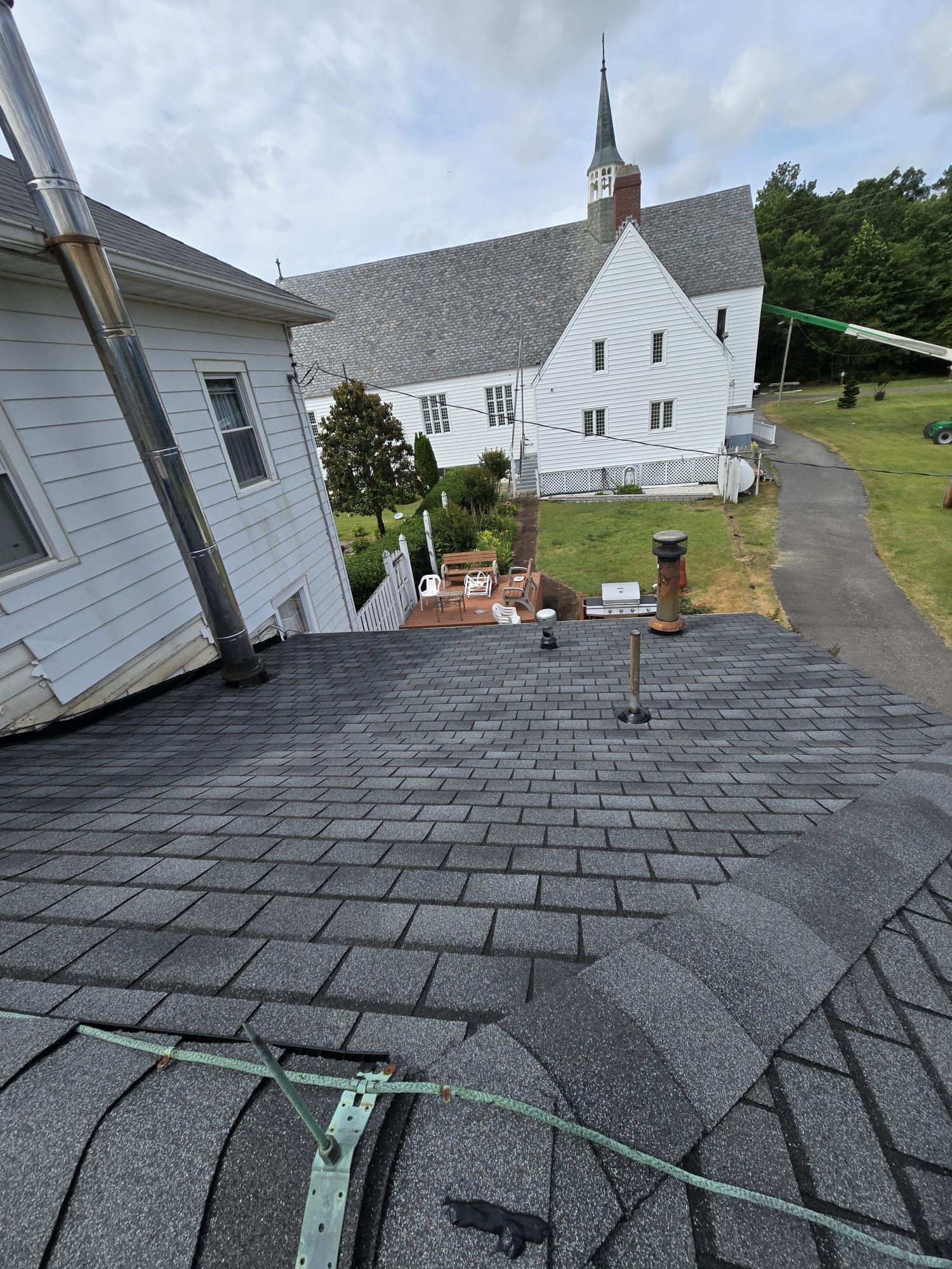 Church Roof Installation using GAF Slateline by ExteriorPros