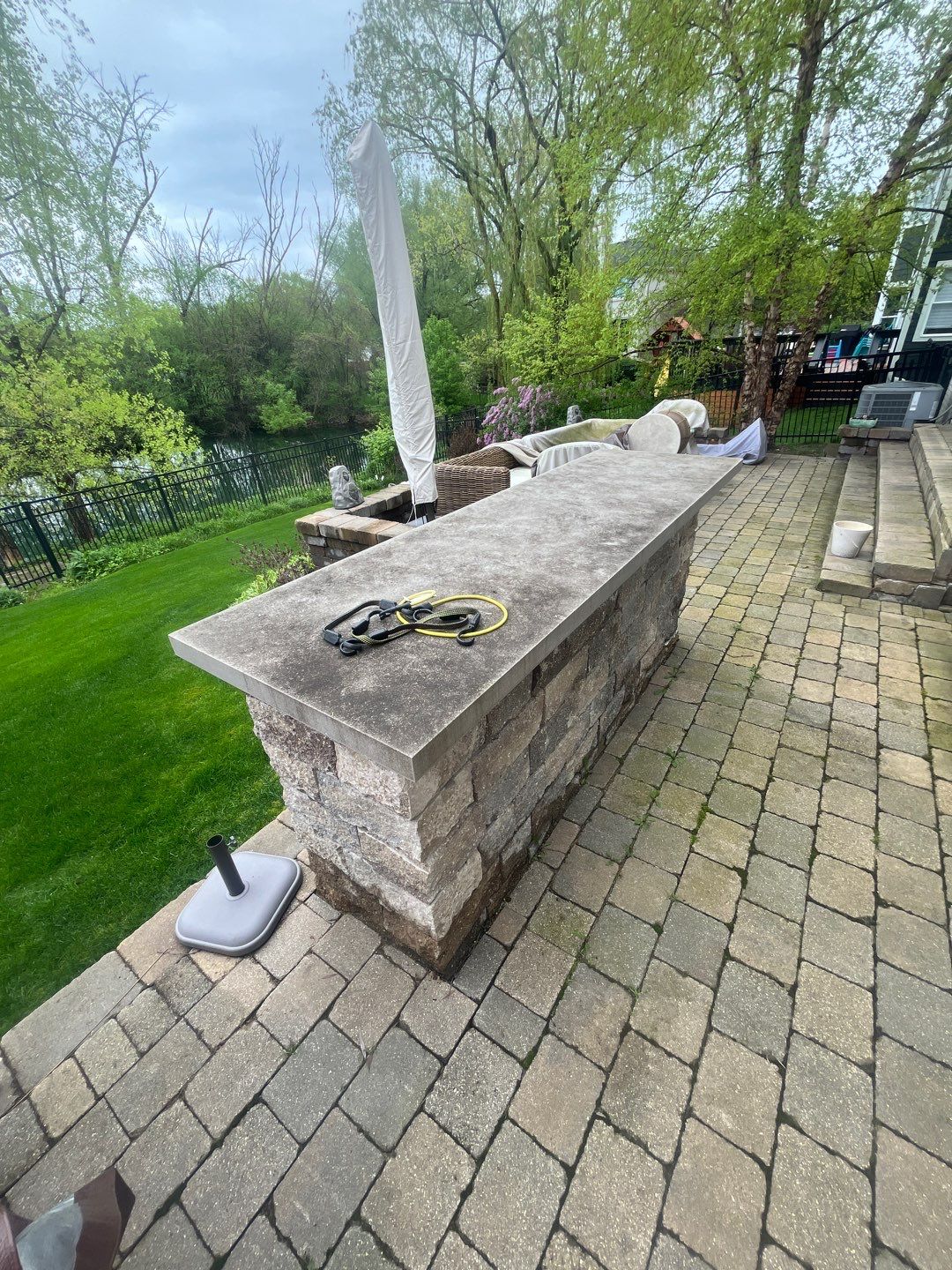 dryvit using Algaecide, soft wash soap by Northern Power Washing LLC.
