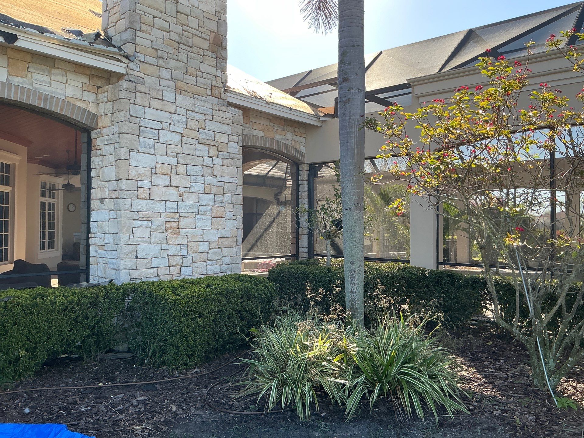 Almond Half-Round Gutters in Lakewood Ranch FL by Gutter Professors
