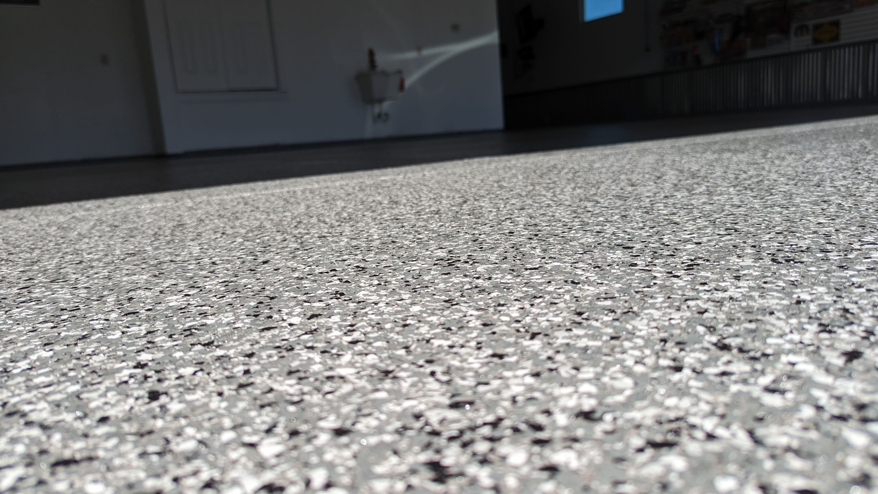 Garage Transformation using Smoke Colorway by Croc Coatings, LLC