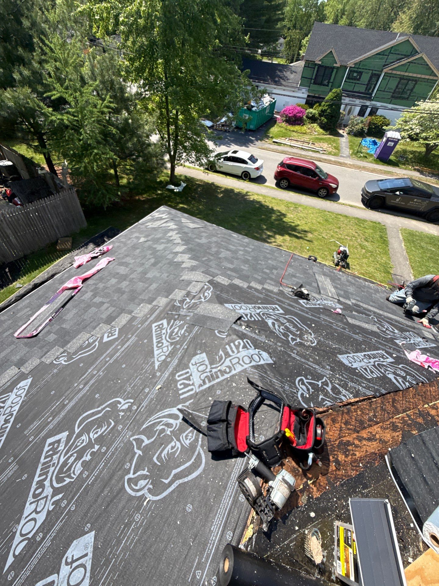 Solar Removal, Rafter Rebuild & Partial Roof Replacement in Natick, MA – Owens Corning Duration, Onyx Black by JOHNNYS PRO