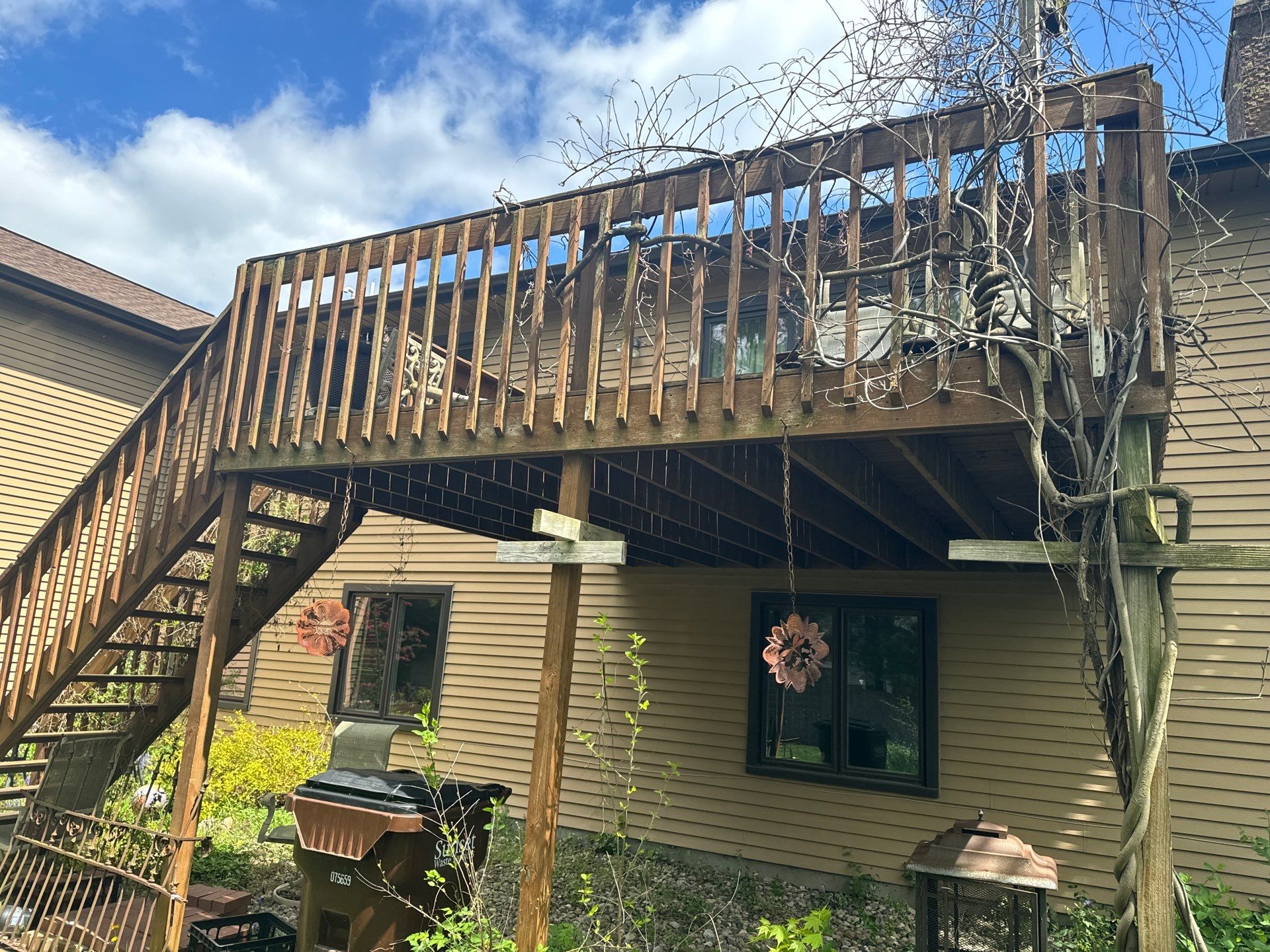 Deck Installation using TIMBERTECH DECKING by Avalon Roofing and Exteriors