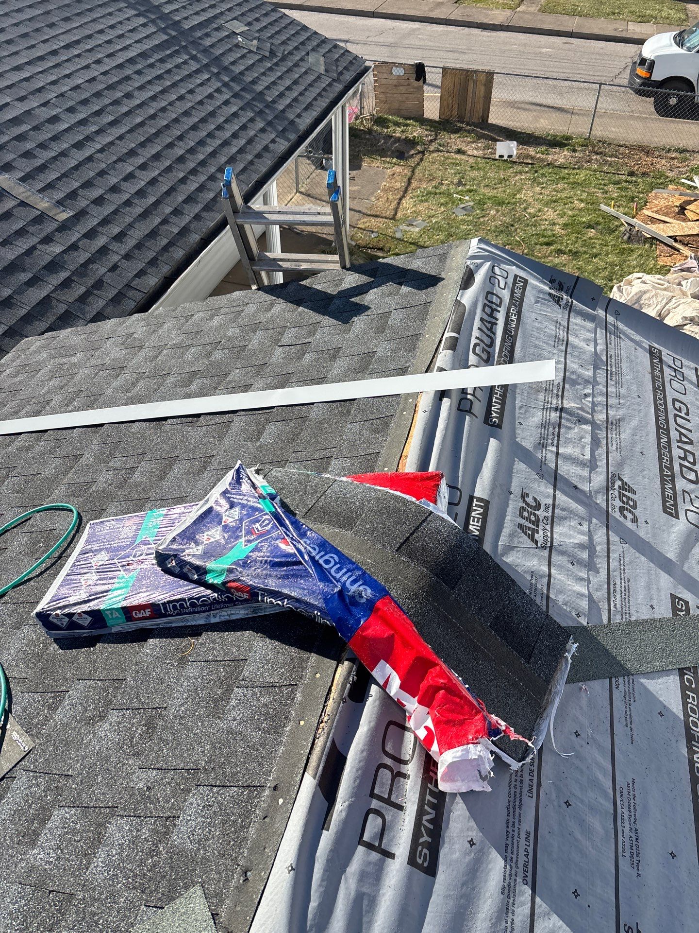 Residential Roofing Installation using GAF Timberline HDZ Pewter Gray by Rainstoppers Roofing