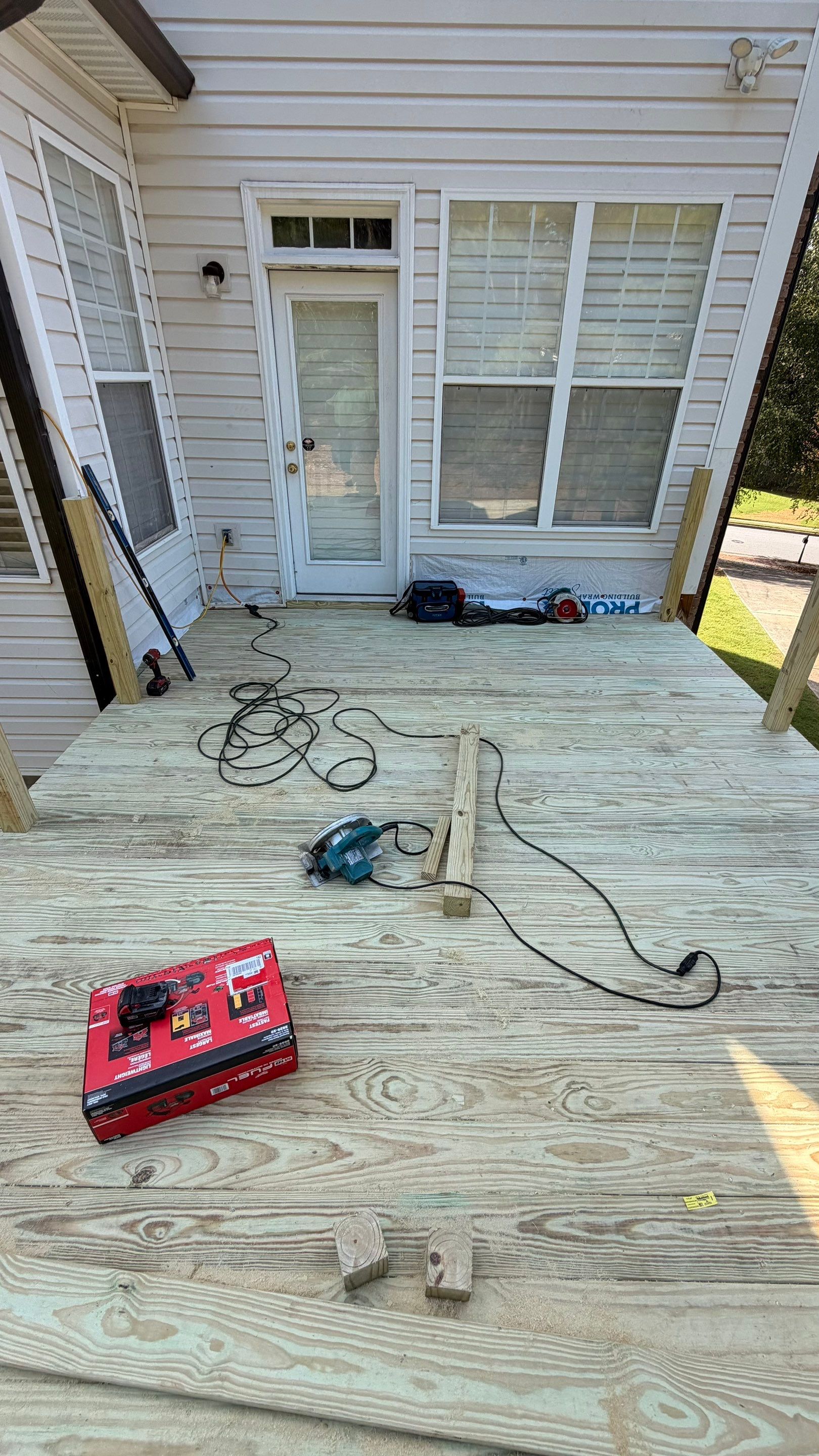 Elevated Pressure-Treated Deck and Staircase Rebuild in Douglasville by Swift Home Renovations