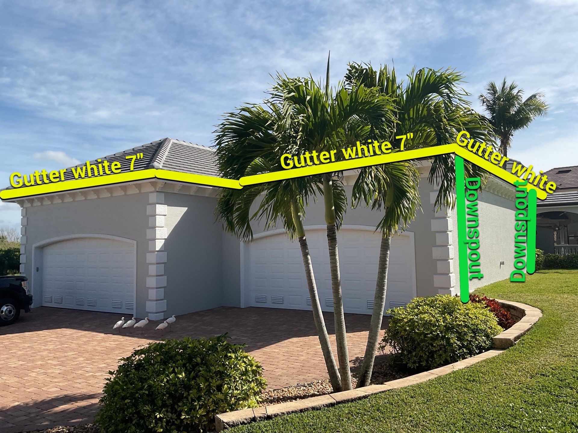 7-Inch Seamless Gutters for Heavy Rainfall in Cape Coral FL by Gutter Professors