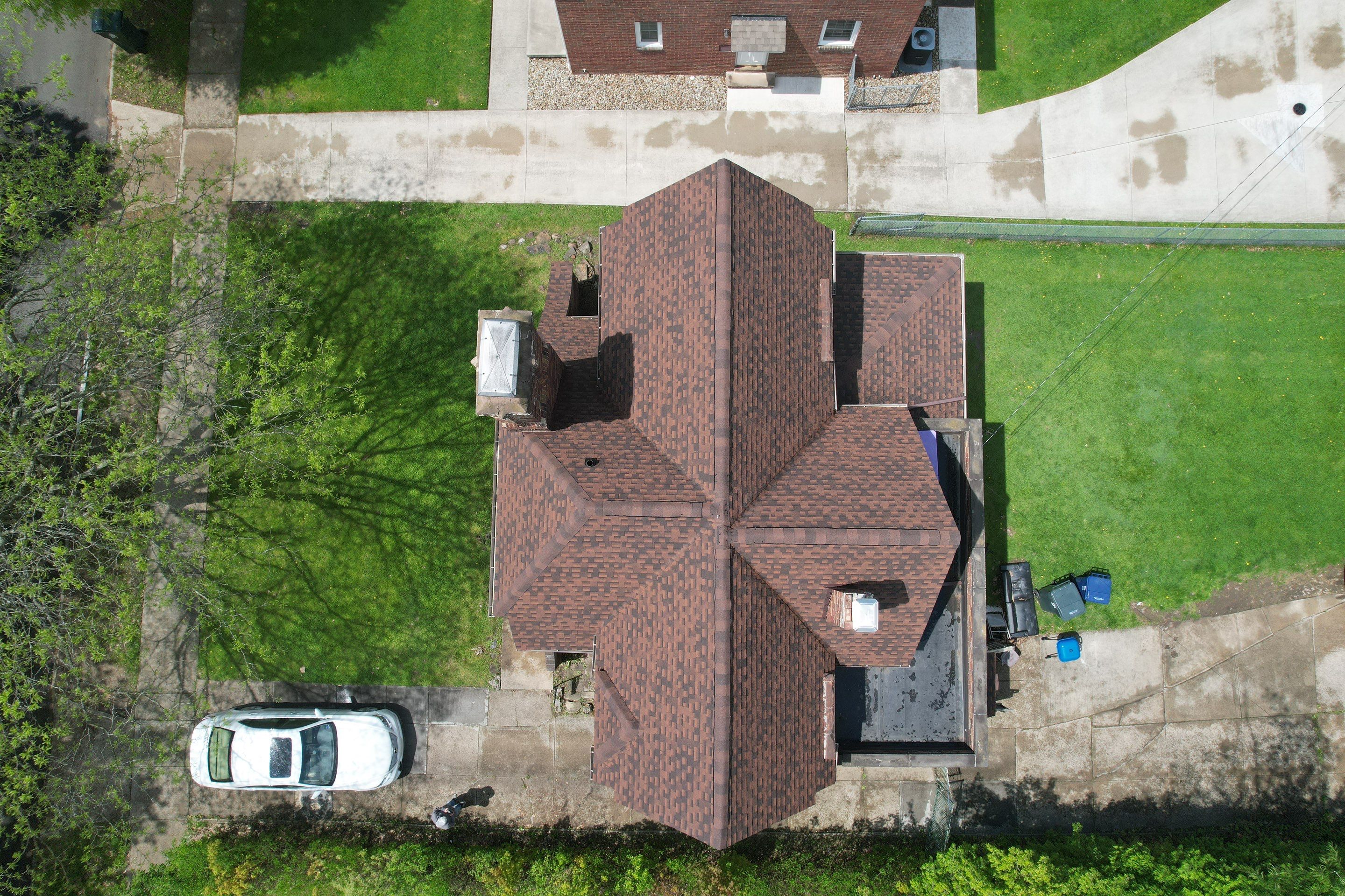 Residential Roof Replacement using GAF Timberline HDZ Hickory - Cleveland Heights by Atlas Roofing & Restoration
