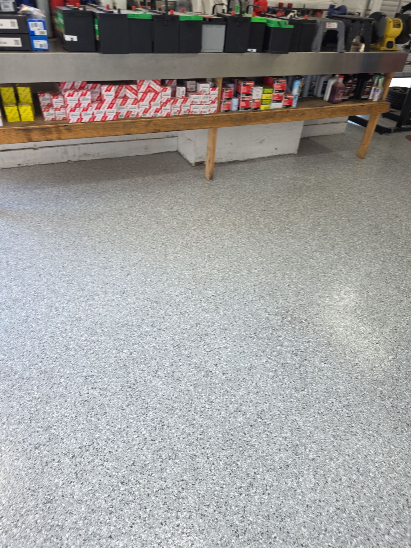 Simiron Stargazer Epoxy Coating for Commercial Auto Shop in Arroyo Grande by MGP Coatings