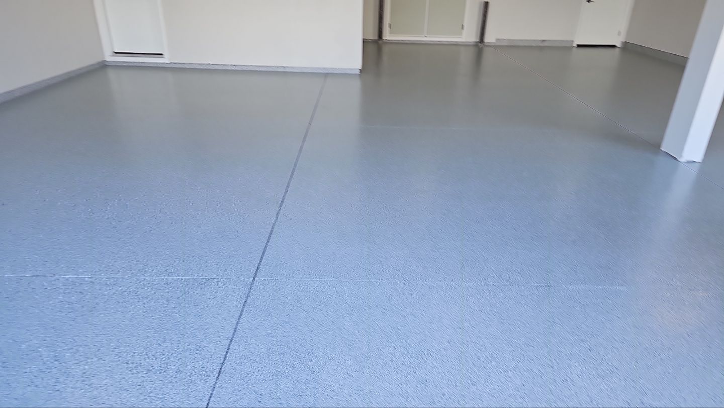 Garage Transformation using 1/8 Tidal Wave by Croc Coatings, LLC