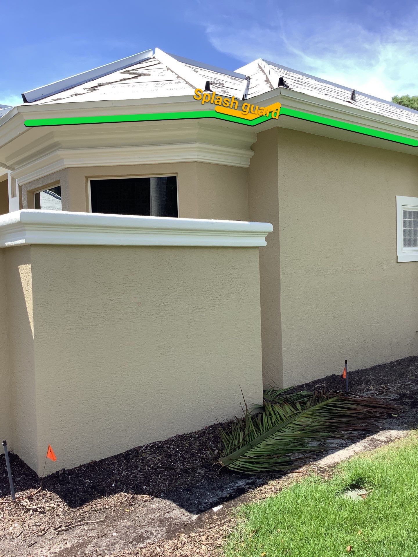 Splash Guard installation in Naples FL by Gutter Professors