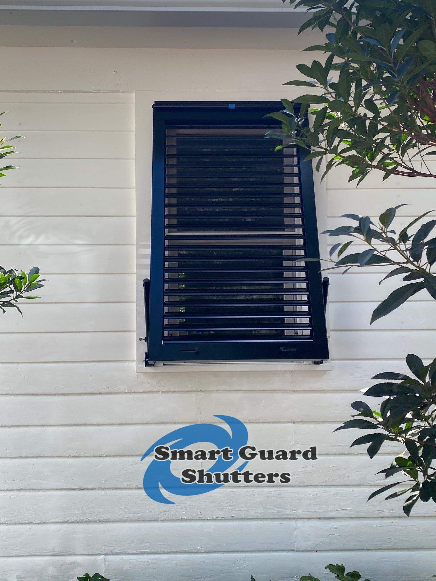 Impact Bahamas in Matte Jet Black by Smart Guard Shutters