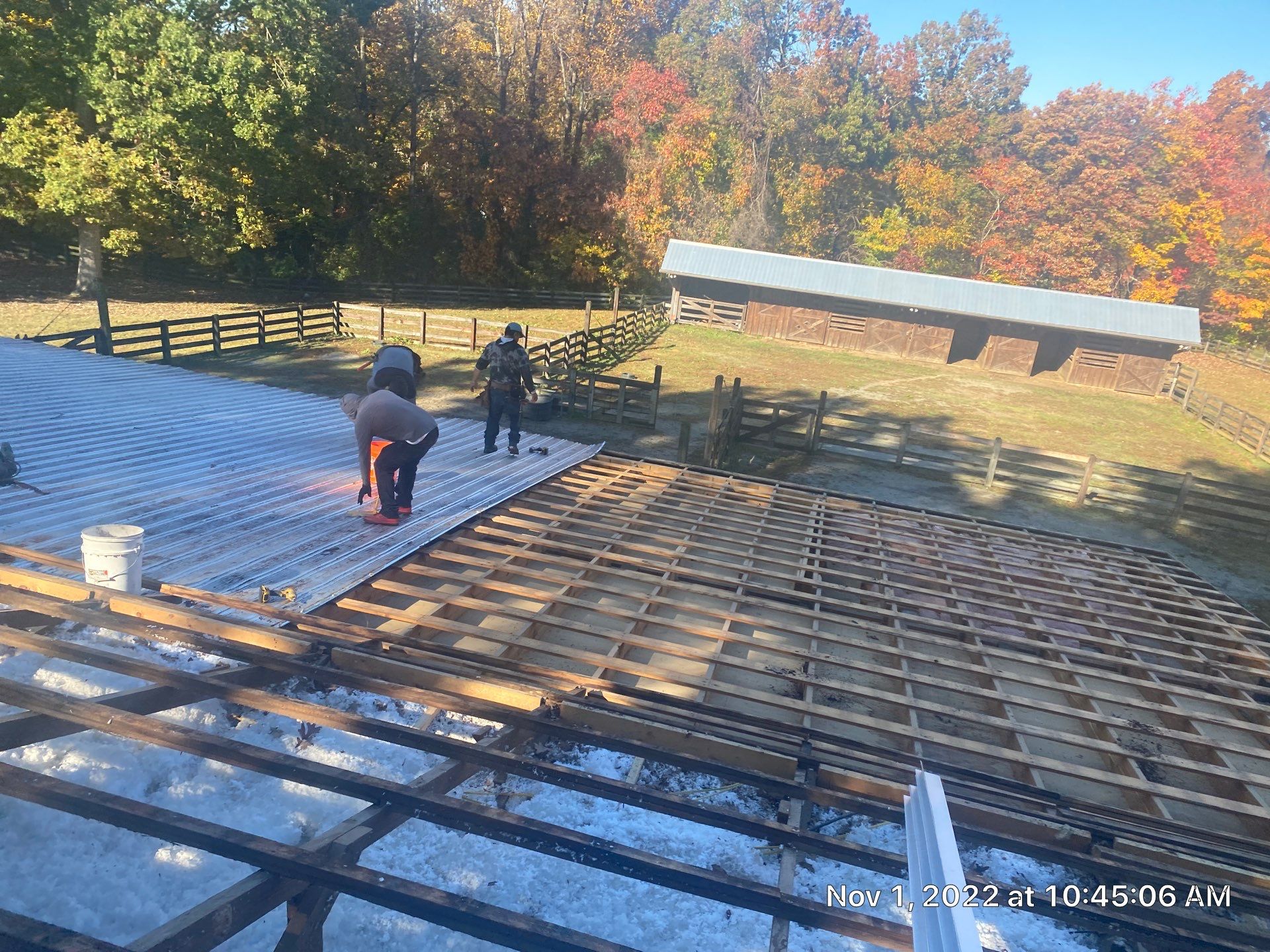 Beautiful Standing Seam Metal Roof by Just In Time Roofing and Restoration