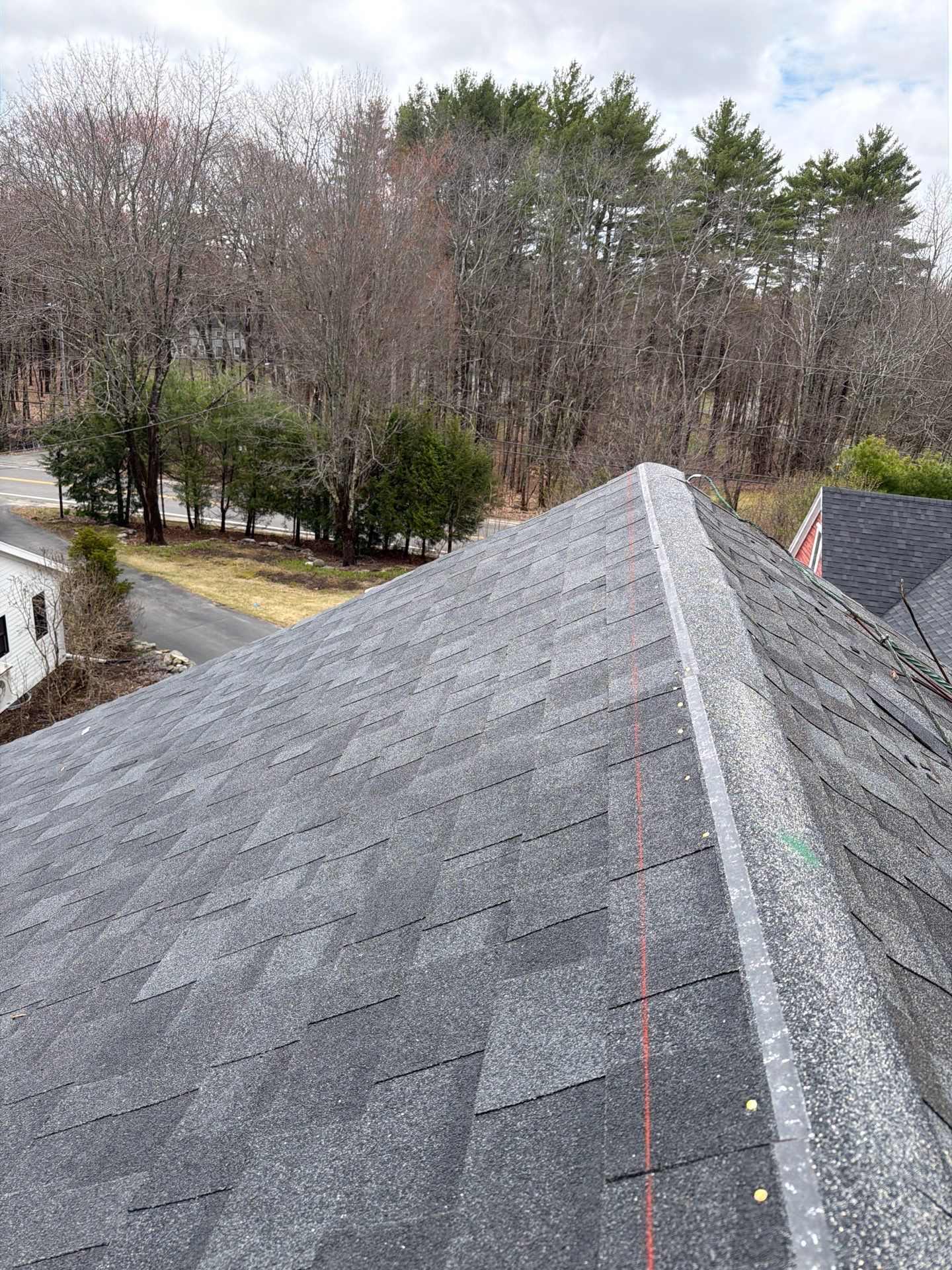 Architectural Shingle Roof Replacement for Red Barn in Falmouth by Tall pine roofing