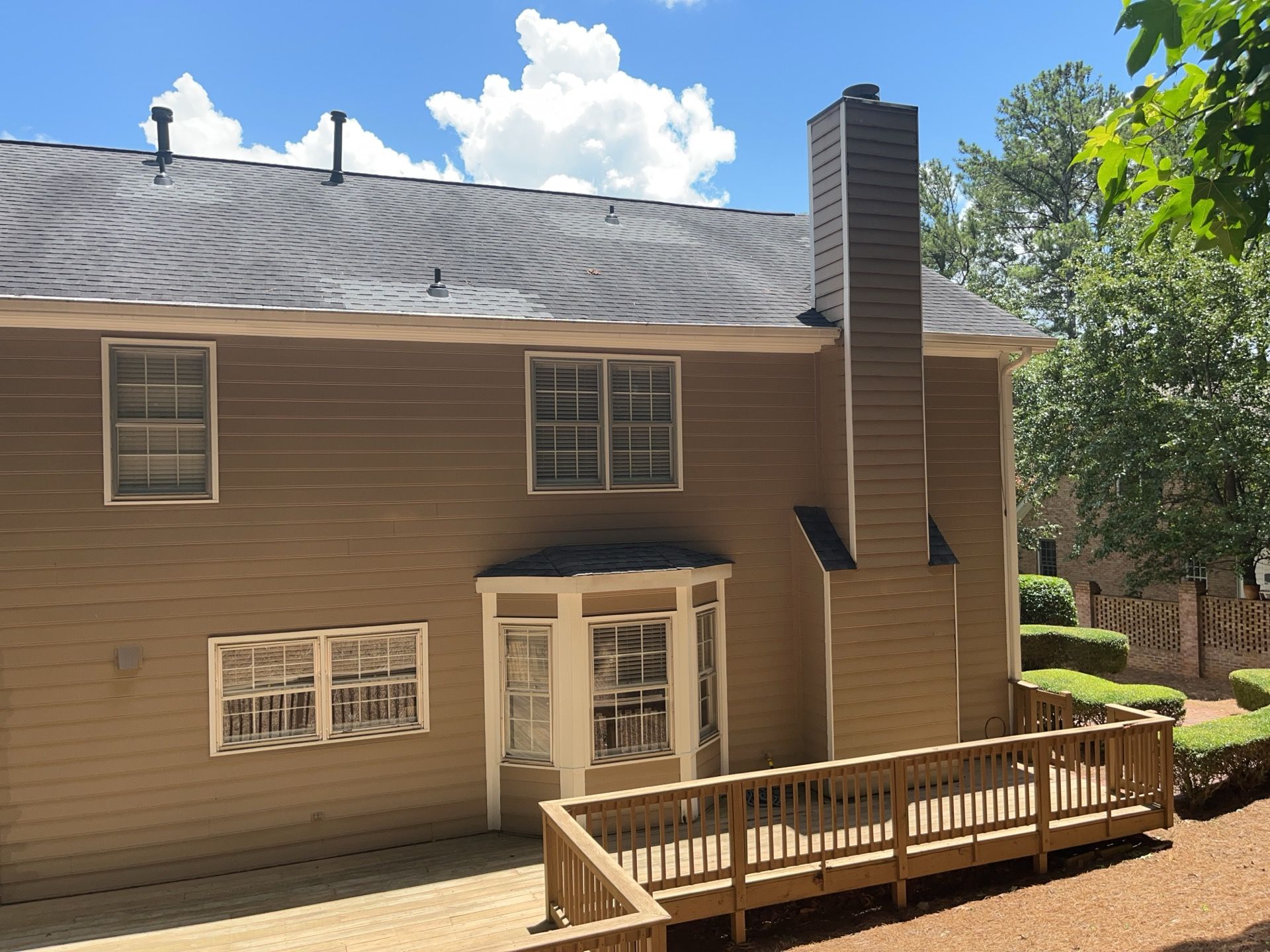 James Hardie Siding Installation, Rotten Wood Replacement, Porch Repairs, and Deck Resurfacing in Smyrna, GA by Nelson Exteriors 