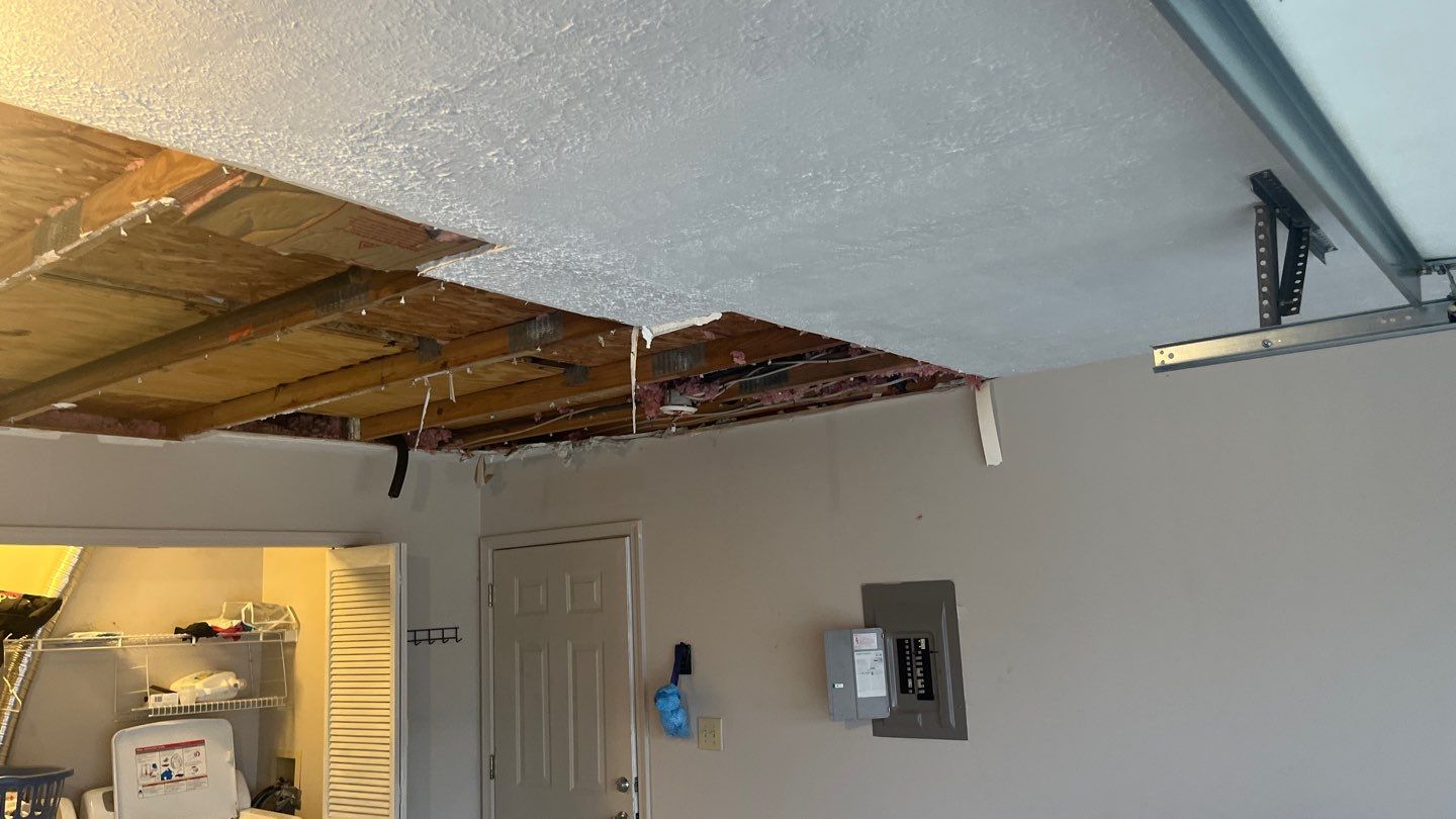 Interior Water Damage Affecting the Garage and Kitchen  by ANR Restoration