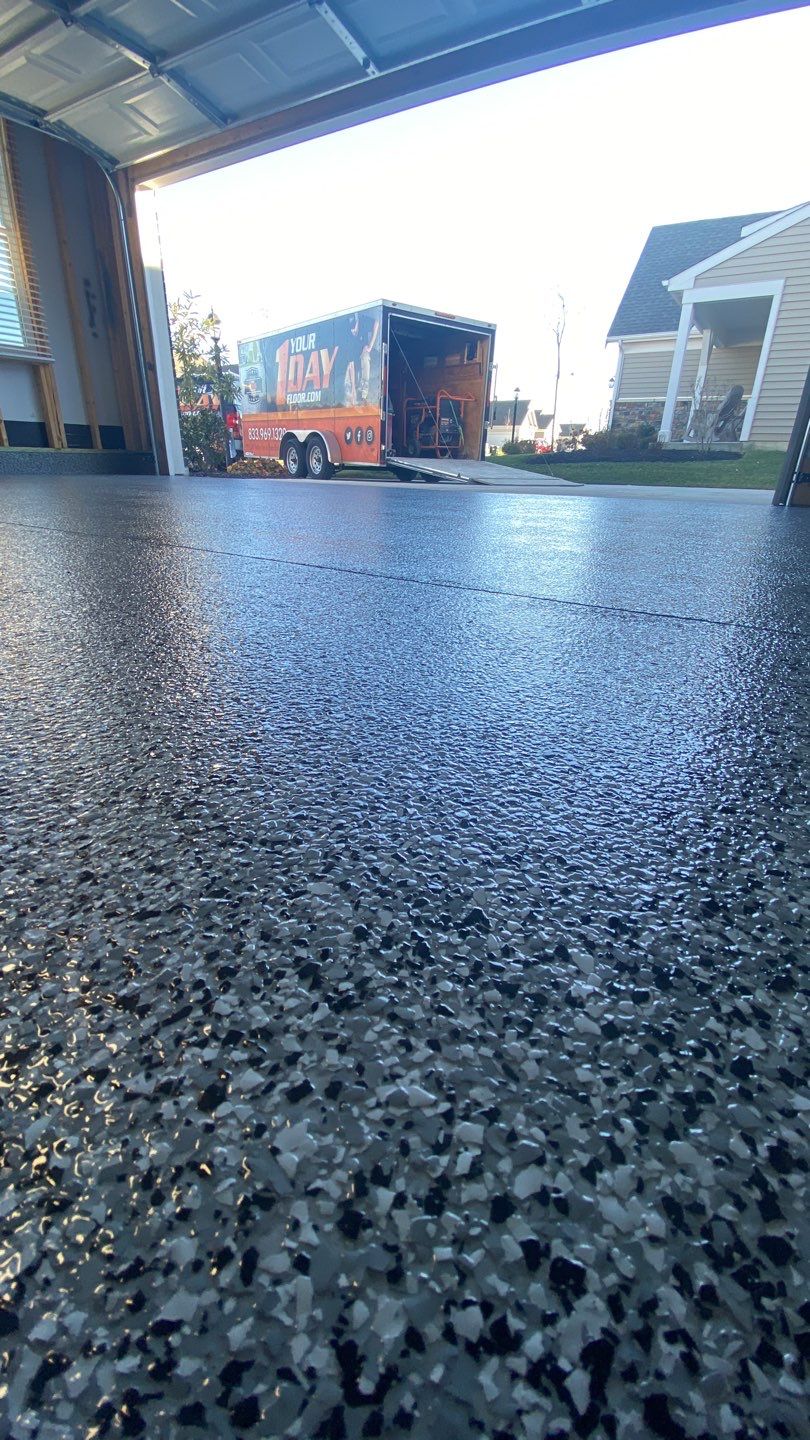 Garage Floor using Smoke by Your1DayFloor.com