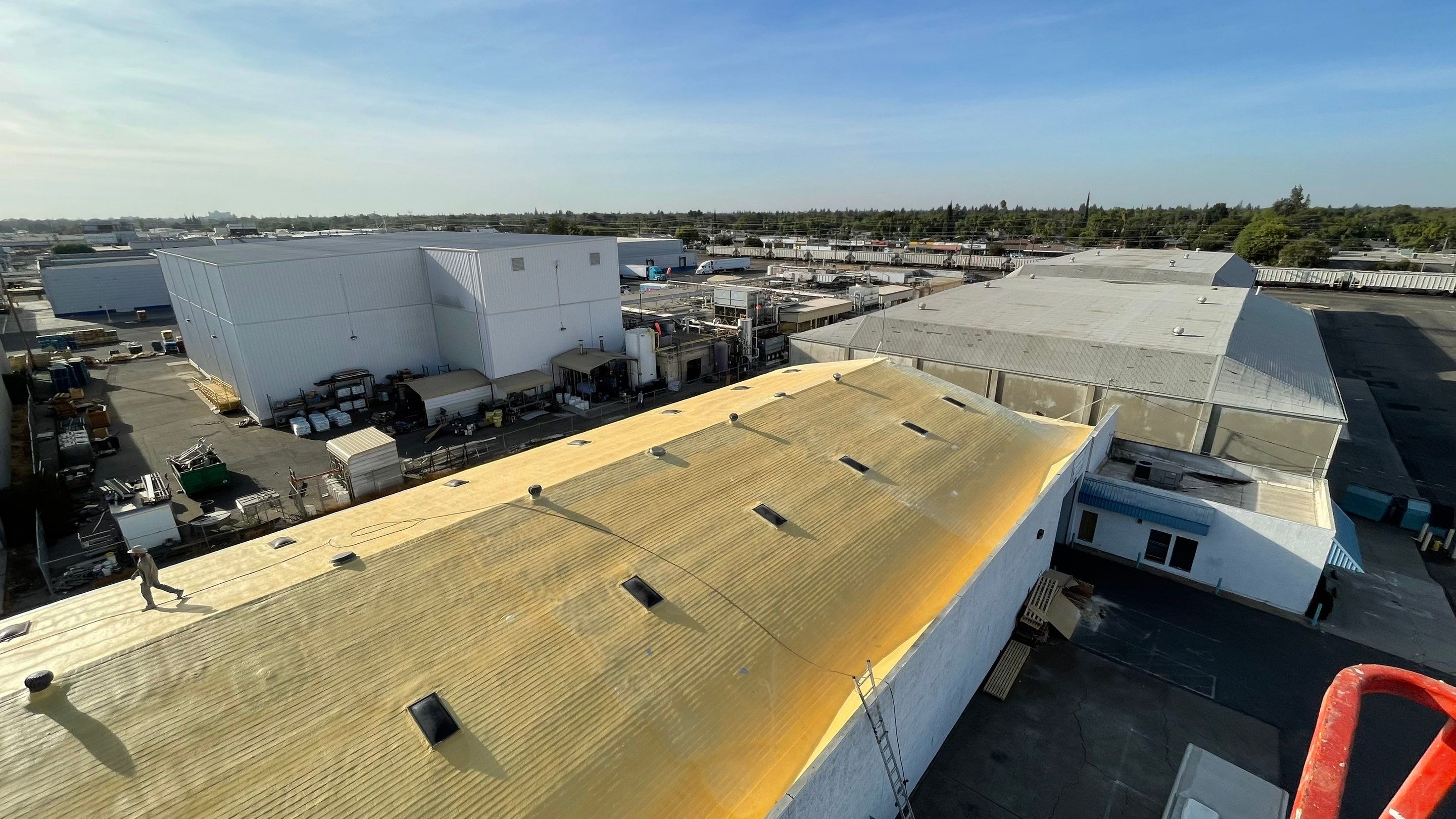 Spray foam and coatings using Polyurethane spray foam by Straight Edge Roofing Inc