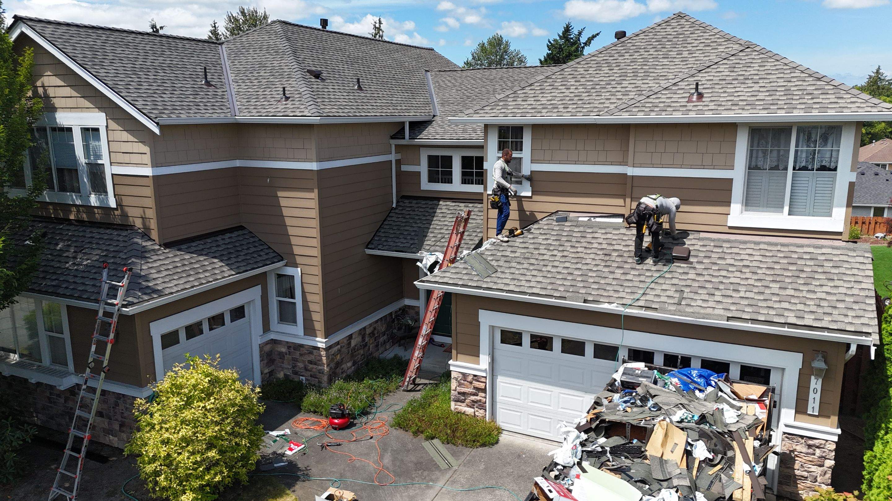 Residential Roofing Installation using GAF UHDZ Shingles by Roofing Formula LLC