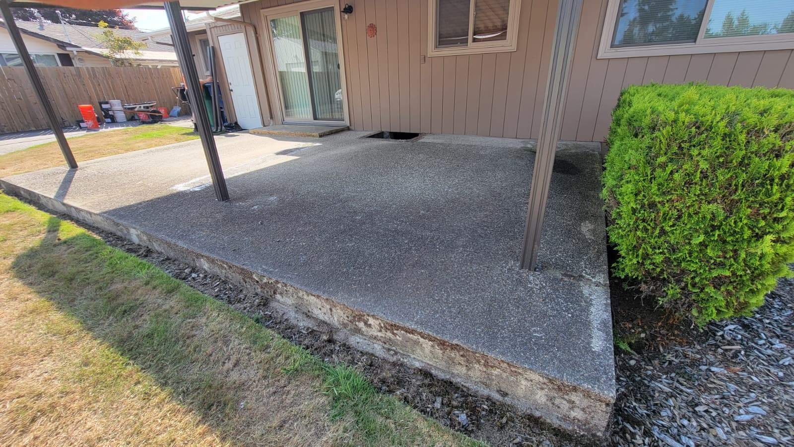 Coastal Elegance Patio in PoseidonVuba Stone by Concrete Coating Experts Inc.