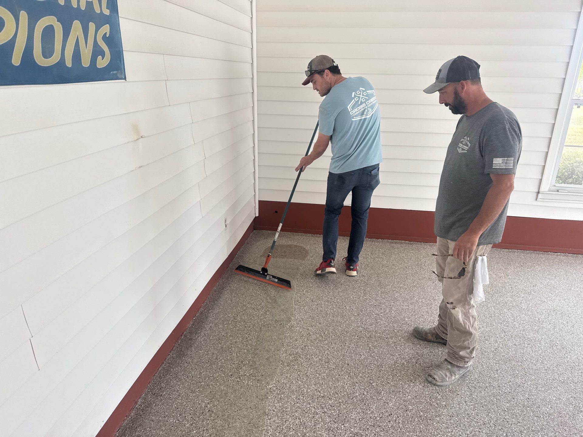 Garage in Pecan by Cross Creek Concrete Coatings